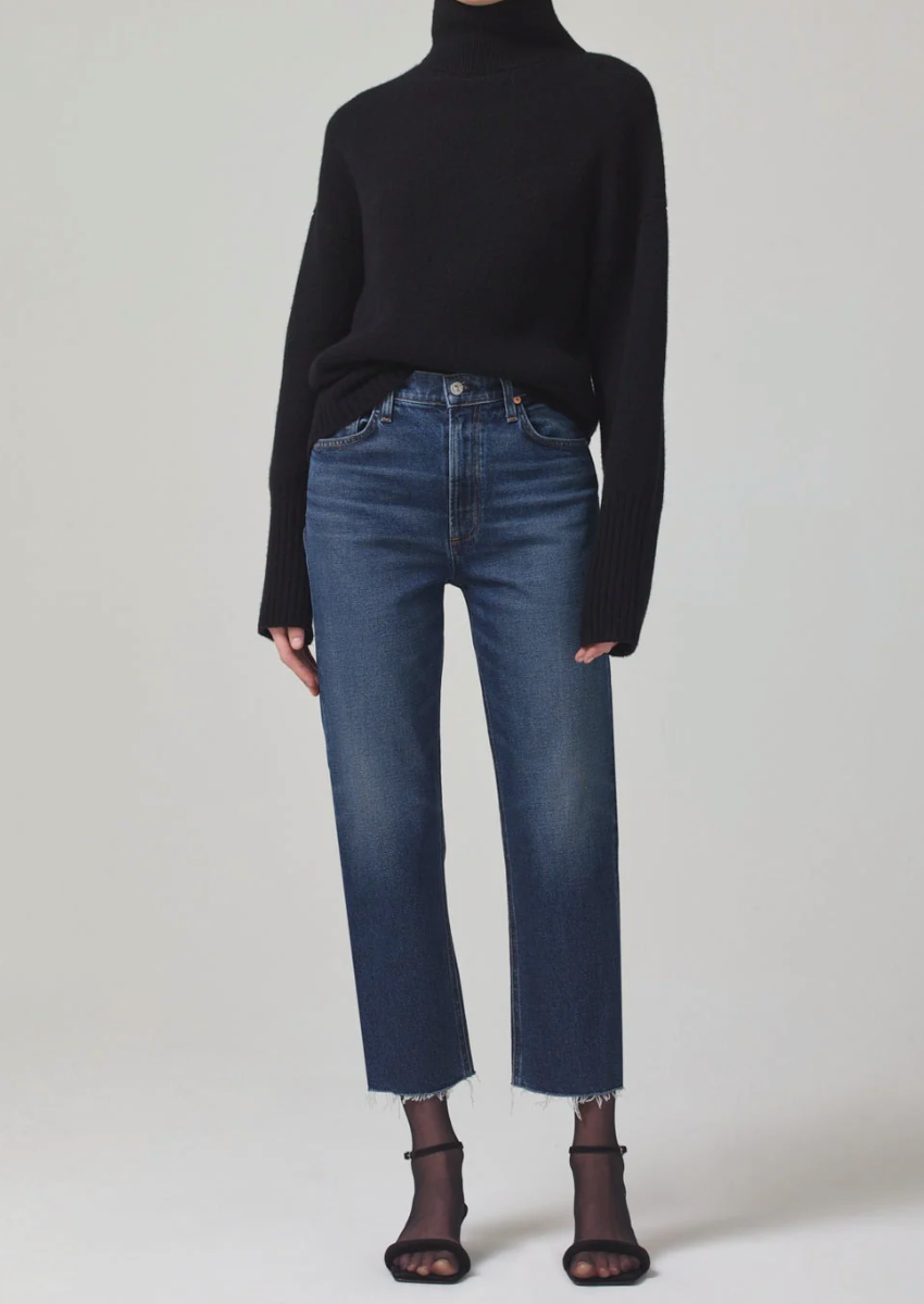 NEW! NWT CITIZENS OF HUMANITY Daphne High Rise Crop Jeans Everdeen Size 24