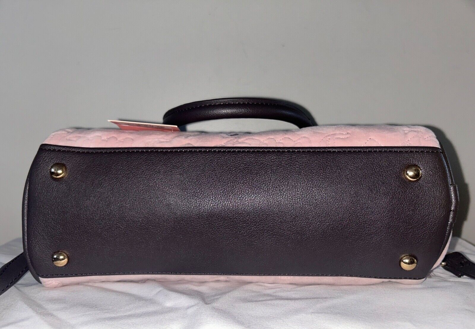 NEW! NWT JUICY COUTURE Vintage Dreams Velour Satchel Dusty Blush Pink