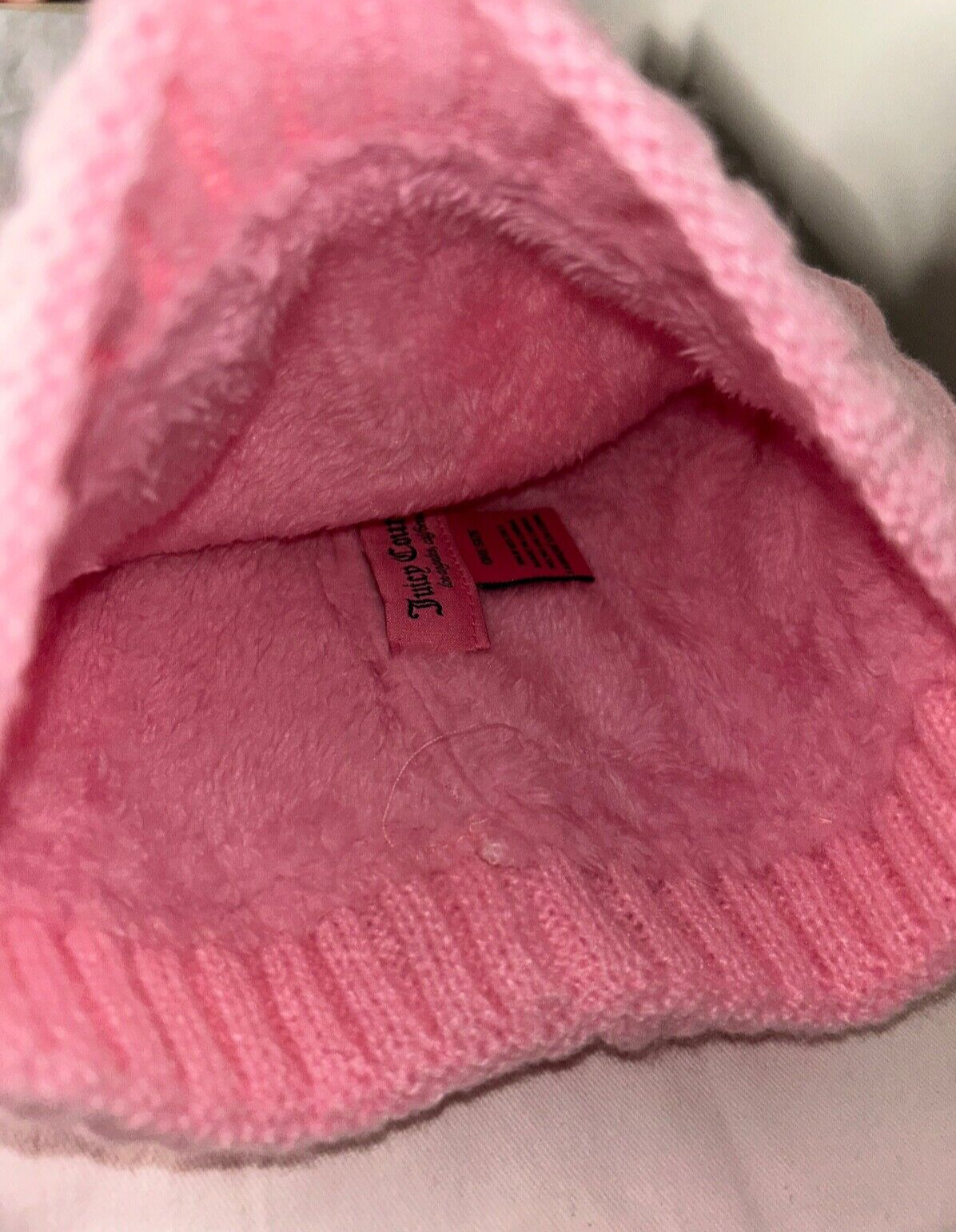 NEW ! NWT JUICY COUTURE Bling Logo Pom Beanie Hat in Pink