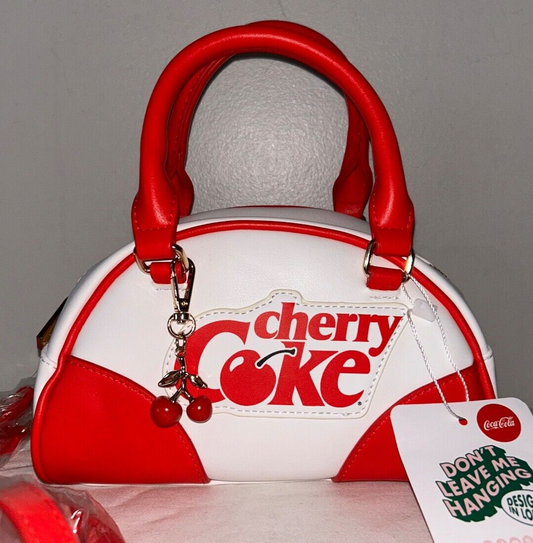 NEW! NWT COCA COLA x SKINNY DIP Cherry Coke Mini Crossbody Bag White/Red