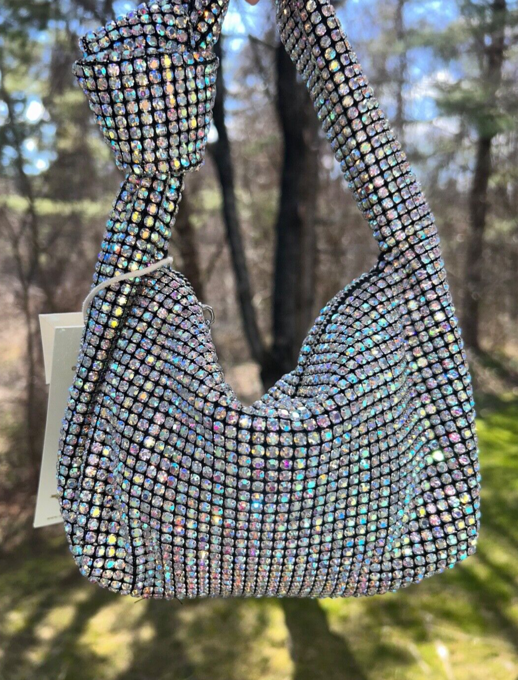 NEW ! NWT MADISON WEST Crystal Rhinestone Shoulder Bag