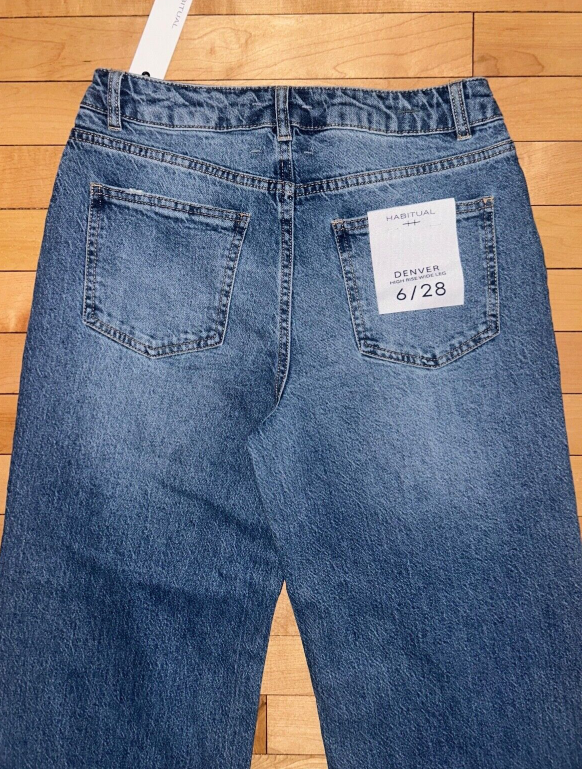 NEW ! NWT HABITUAL Denver High Rise Wide Leg Jean in Lagoon Size 28