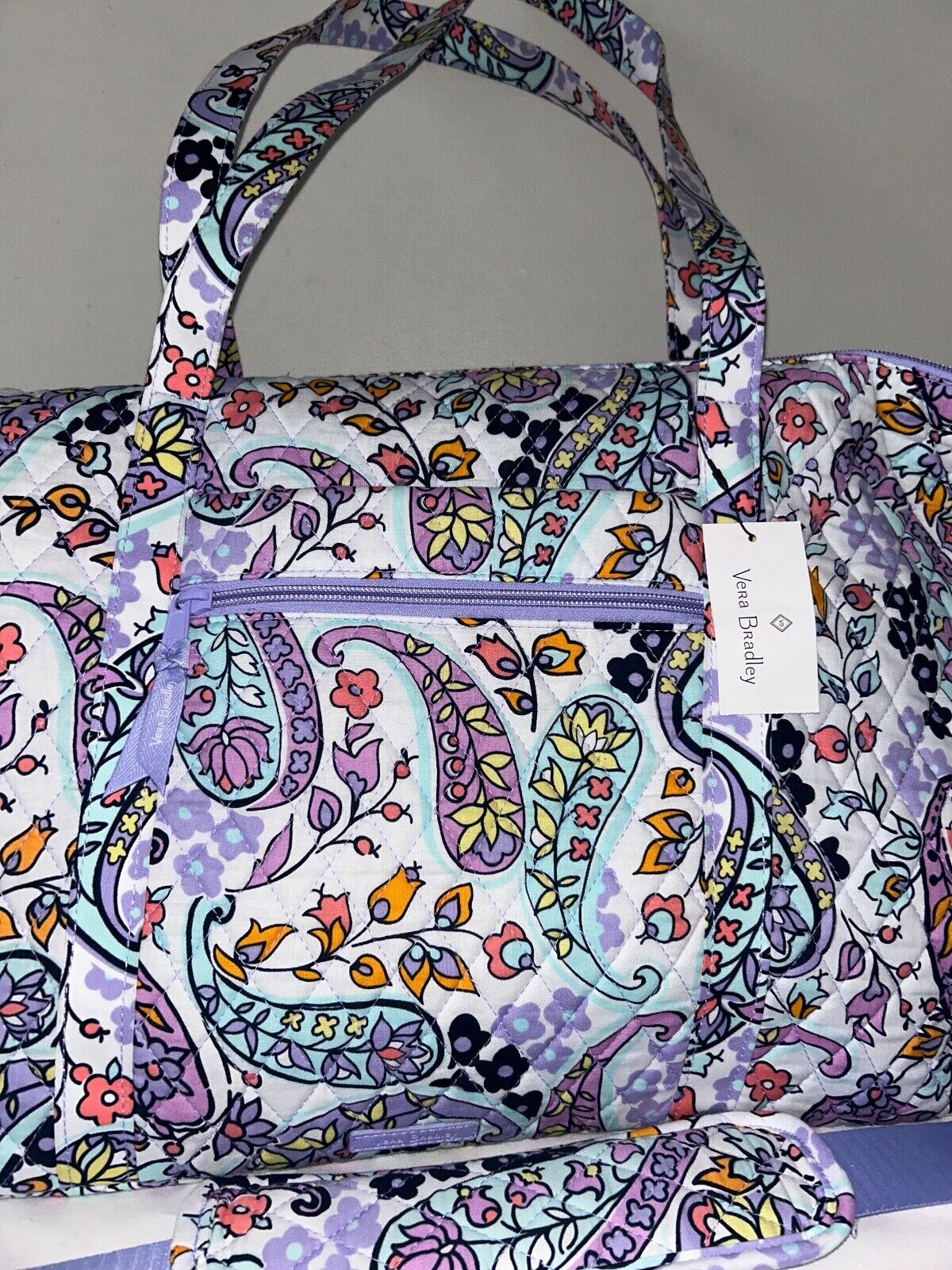 NEW! NWT VERA BRADLEY Deluxe Travel Tote Bag Maddalena Paisley Soft