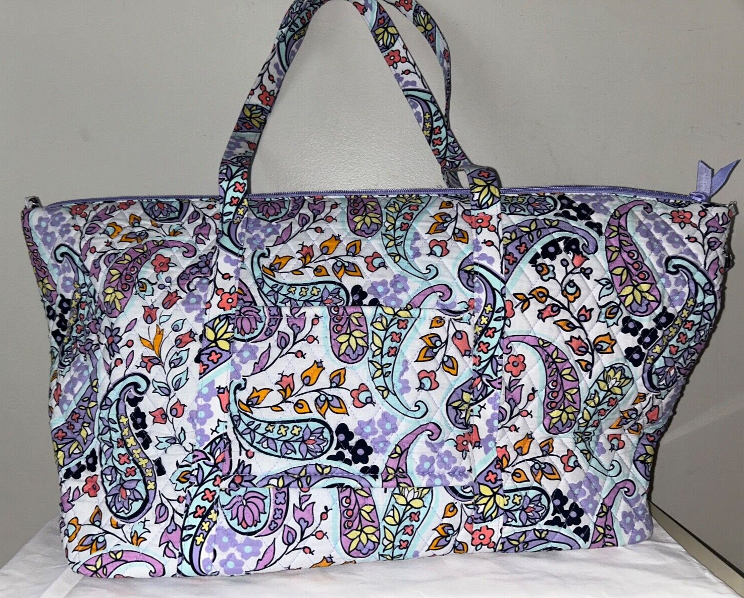 NEW! NWT VERA BRADLEY Deluxe Travel Tote Bag Maddalena Paisley Soft