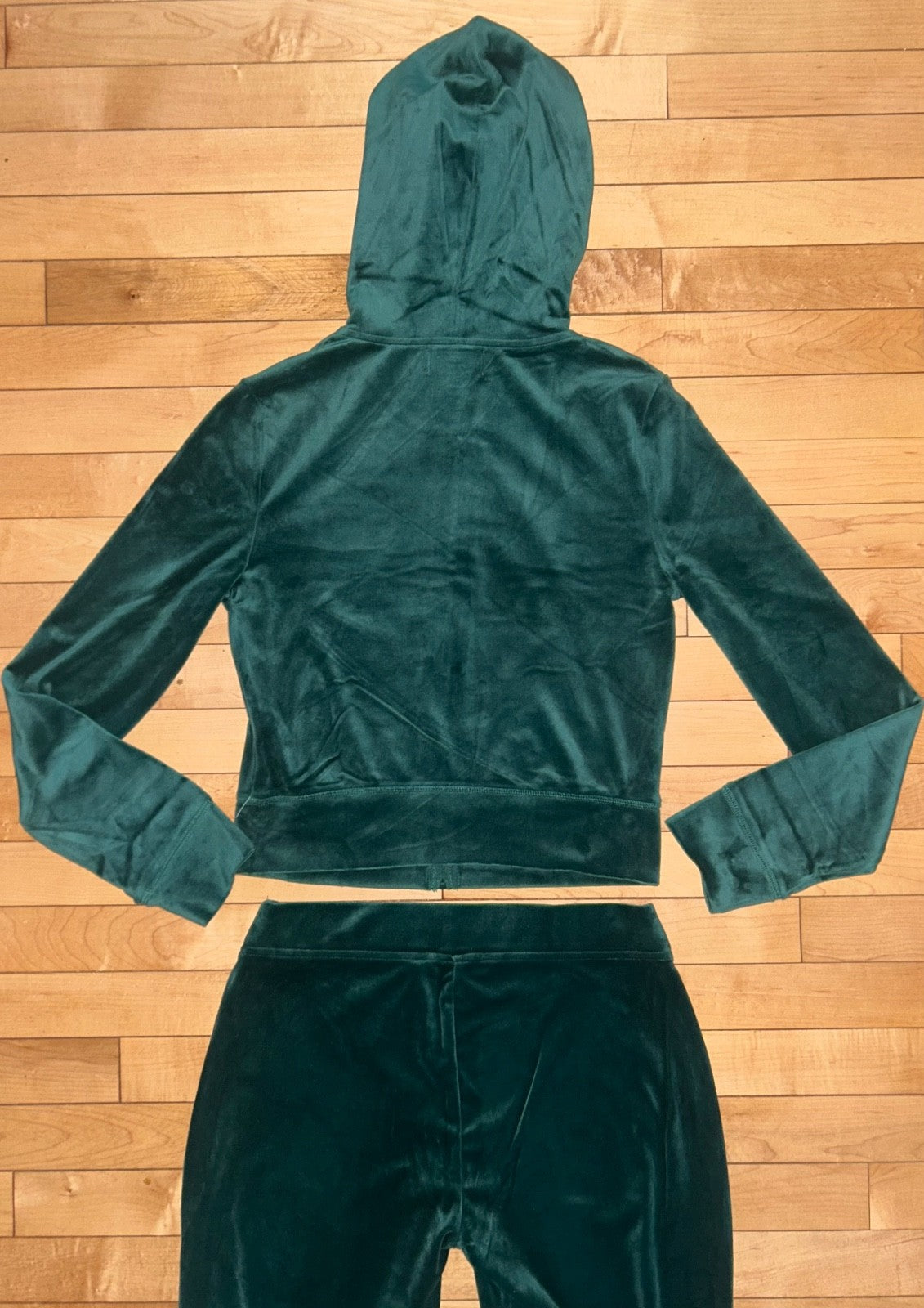 NEW! NWT JUICY COUTURE Velour OG Bling Tracksuit Set in Evergreen Size M