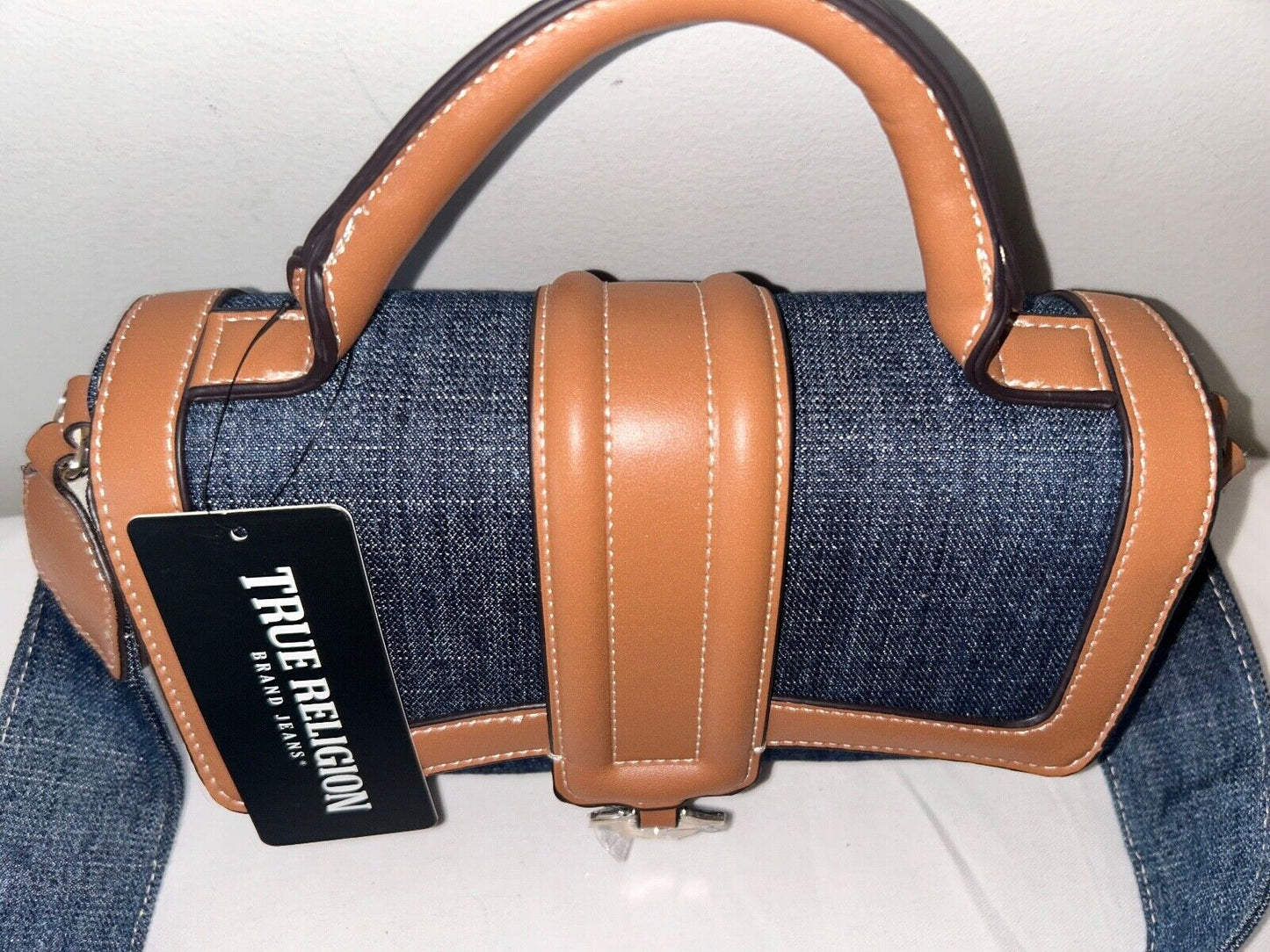 NEW ! NWT TRUE RELIGION Mini Denim Satchel Bag