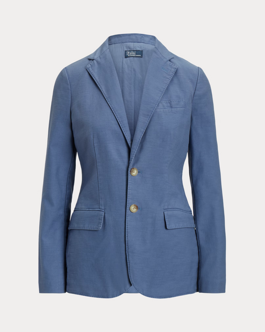 $ 498 NEW! NWT RALPH LAUREN Cotton Sateen Blazer Slate Blue Size 8