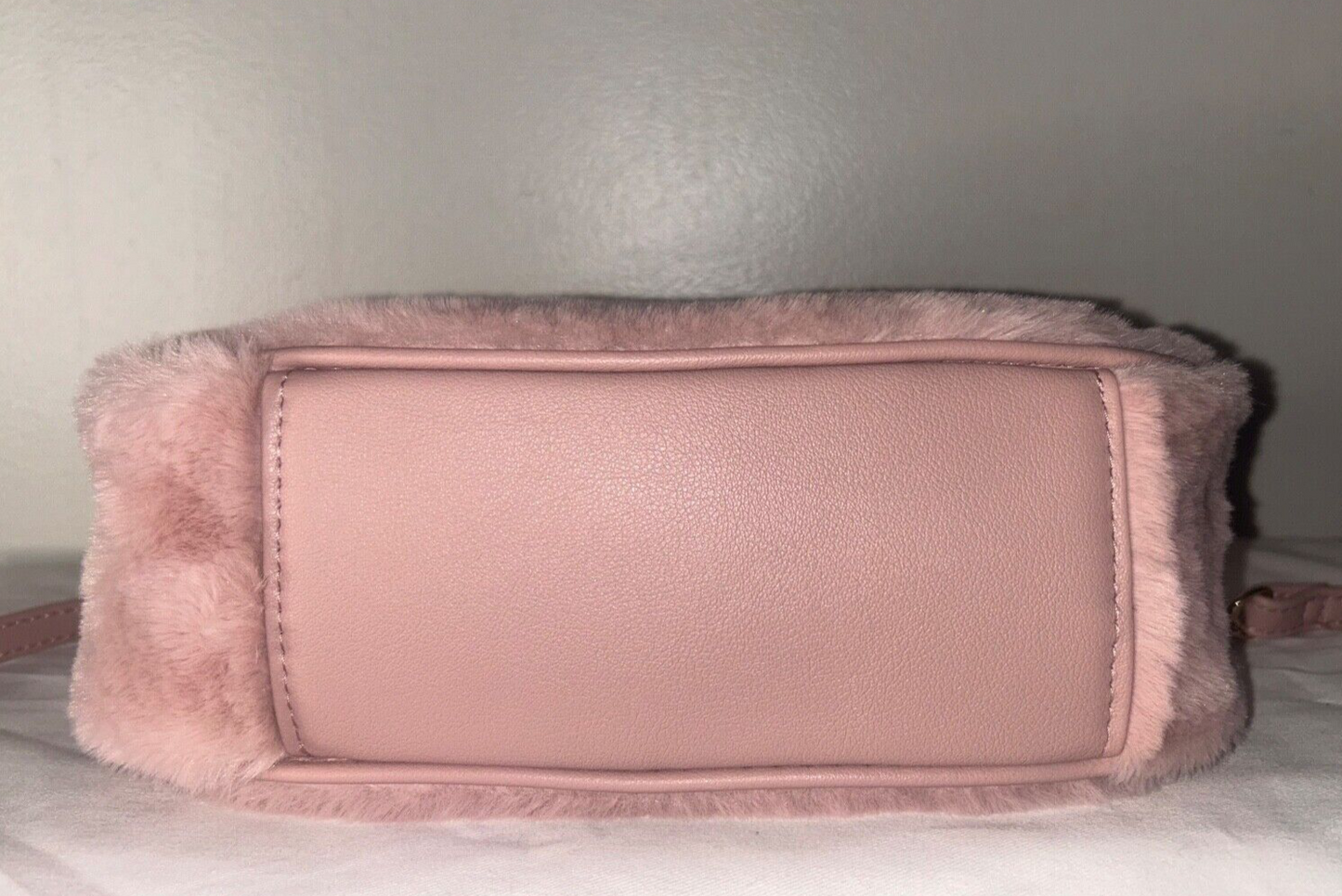 NEW! NWT JUICY COUTURE Fluffy Shoulder Bag in Dusty Blush Pink