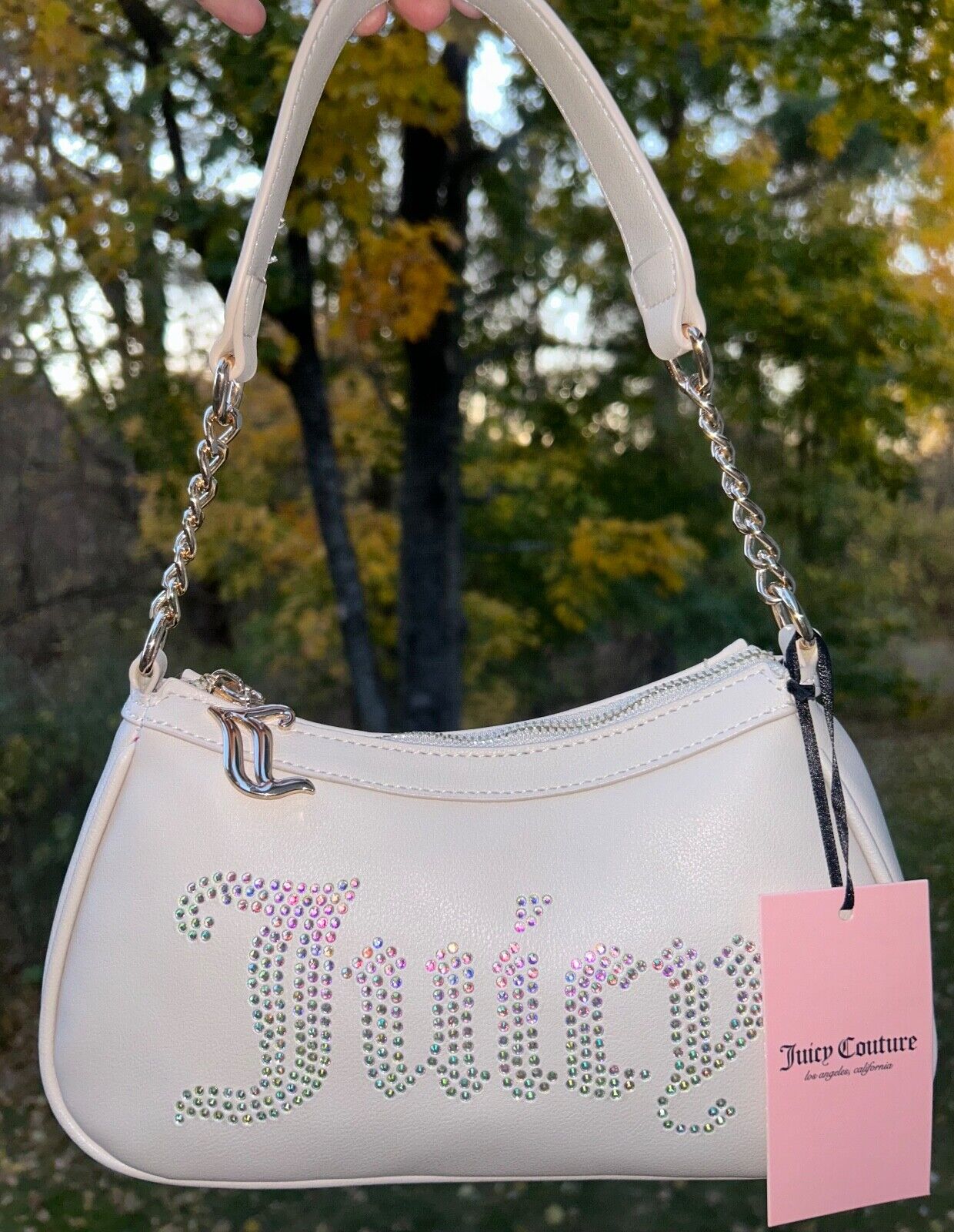 NEW! NWT JUICY COUTURE Obsession Shoulder Bag in Angel Ivory