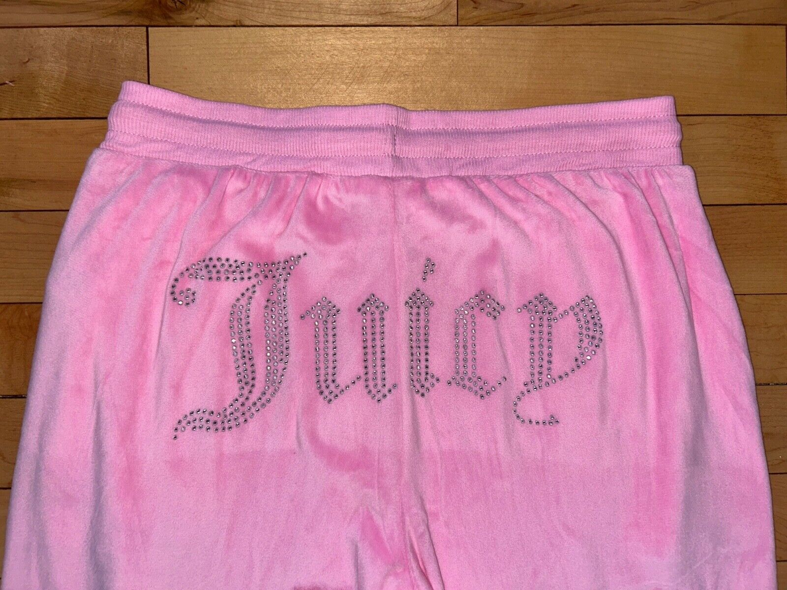 NEW ! NWT JUICY COUTURE Velour OG Big Bling Sweatpants in Pink Status Size M