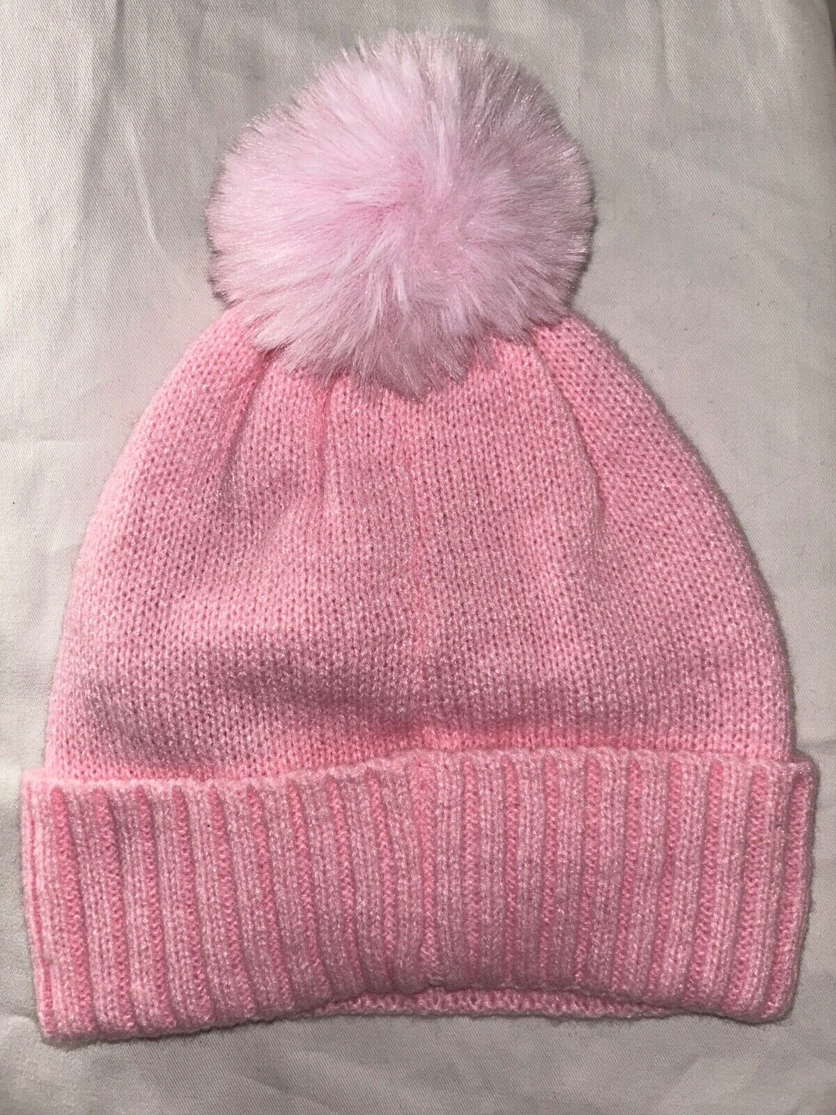 NEW ! NWT JUICY COUTURE Bling Logo Pom Beanie Hat in Pink