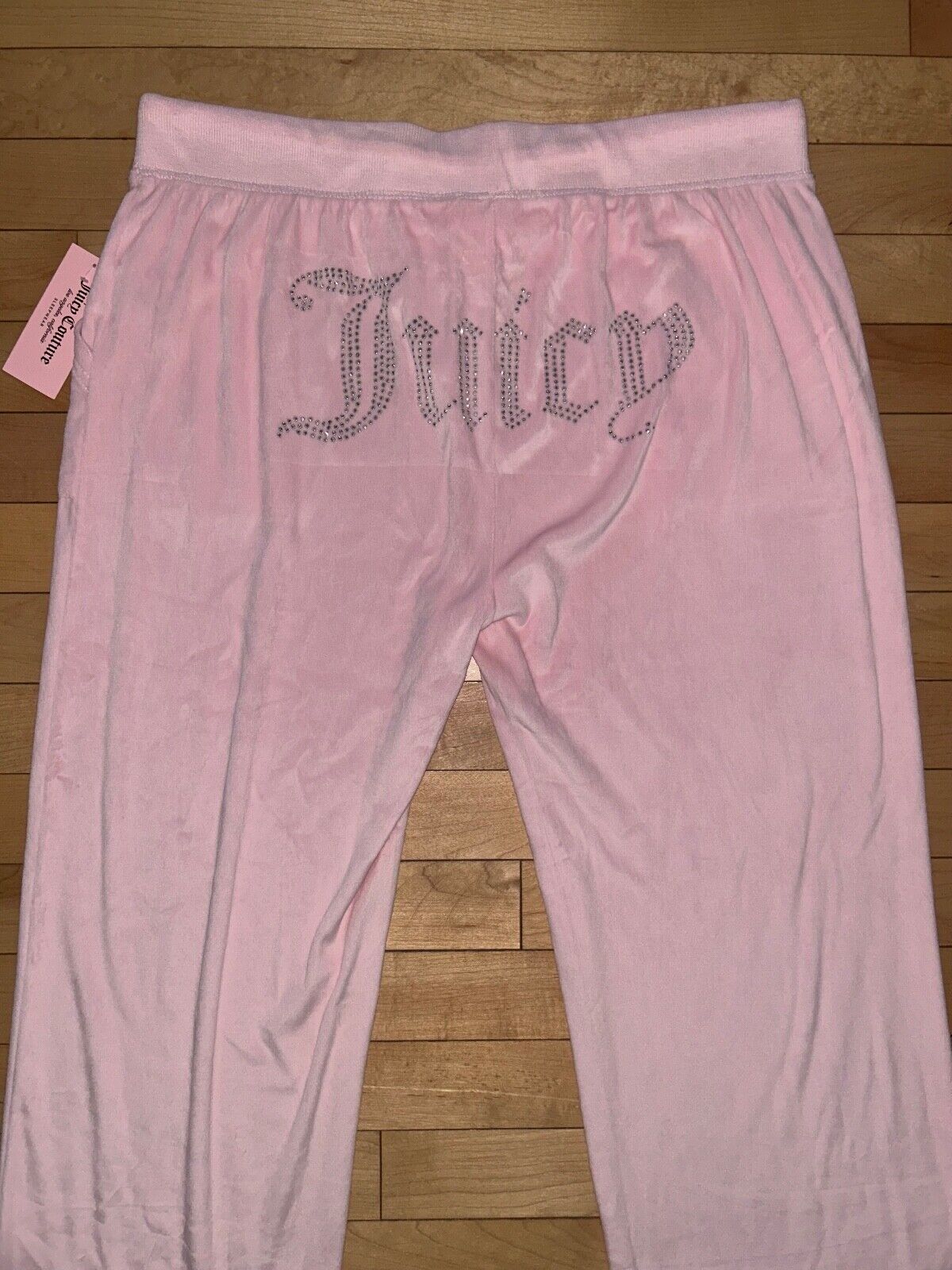 NEW ! NWT JUICY COUTURE Velour OG Big Bling Sweatpants in Lola Pink Size XL