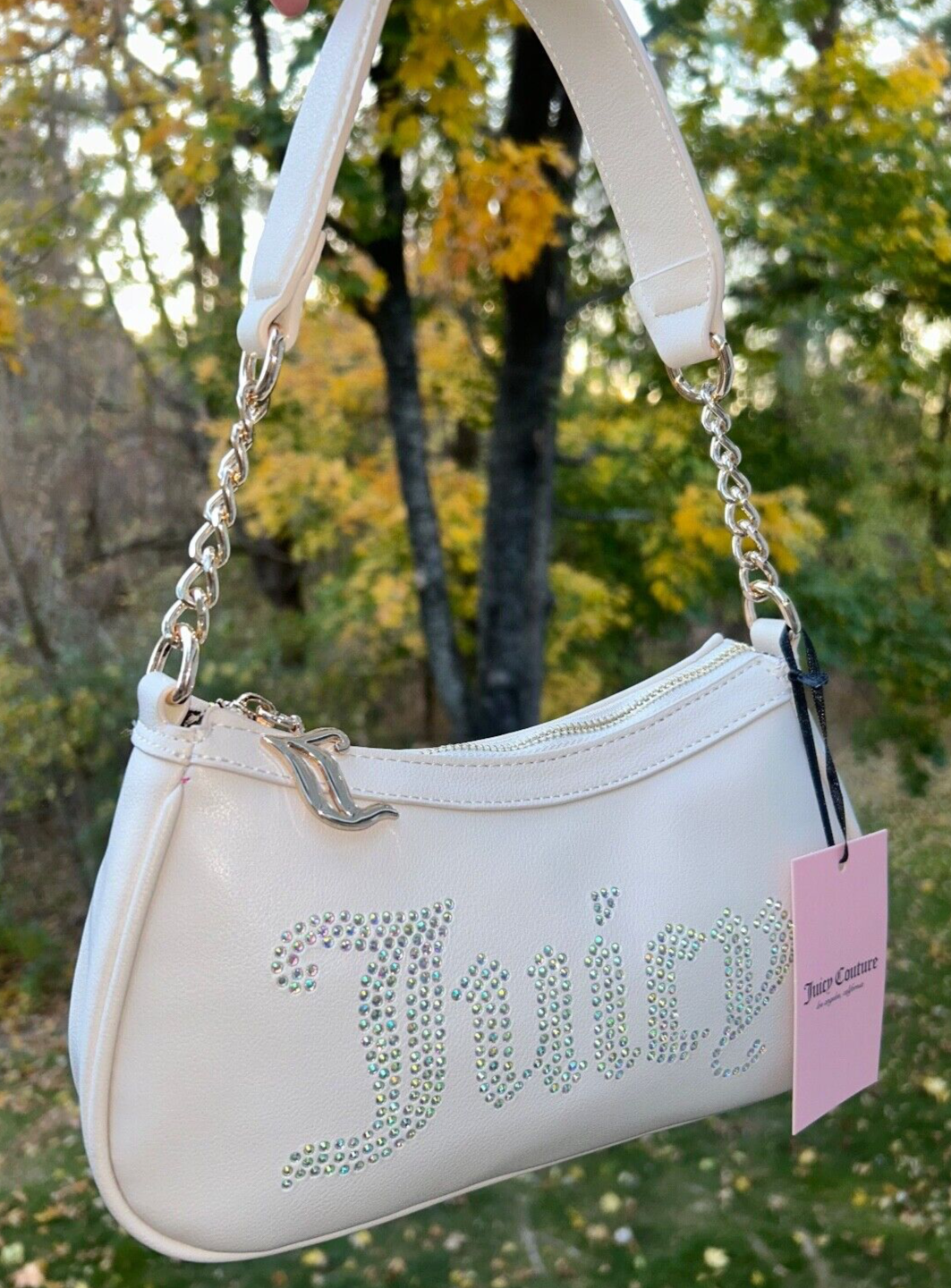 NEW! NWT JUICY COUTURE Obsession Shoulder Bag in Angel Ivory