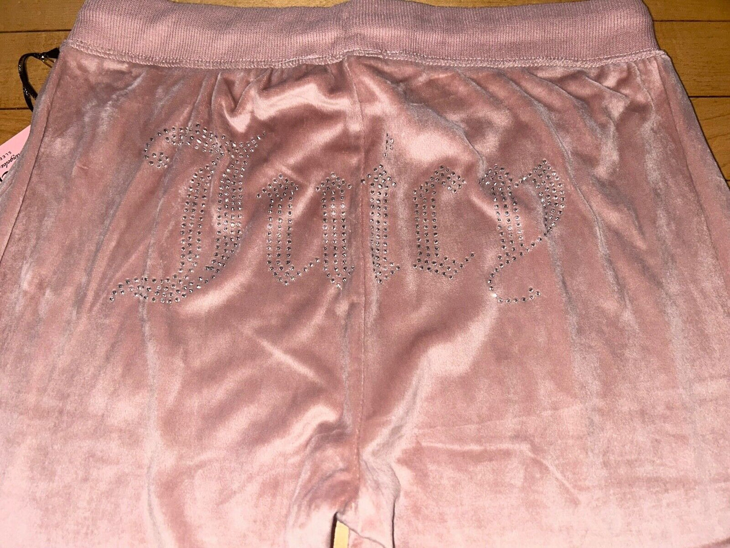 NEW ! NWT JUICY COUTURE Velour OG Big Bling Sweatpants in Coco Kiss Size XL