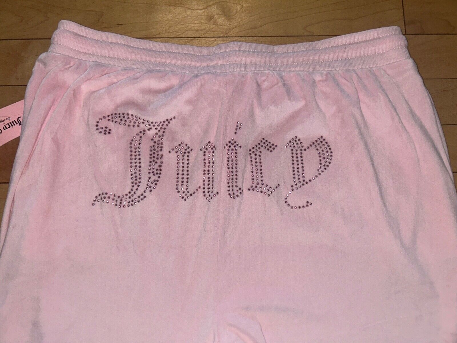 NEW ! NWT JUICY COUTURE Velour OG Big Bling Sweatpants in Lola Pink Size XL