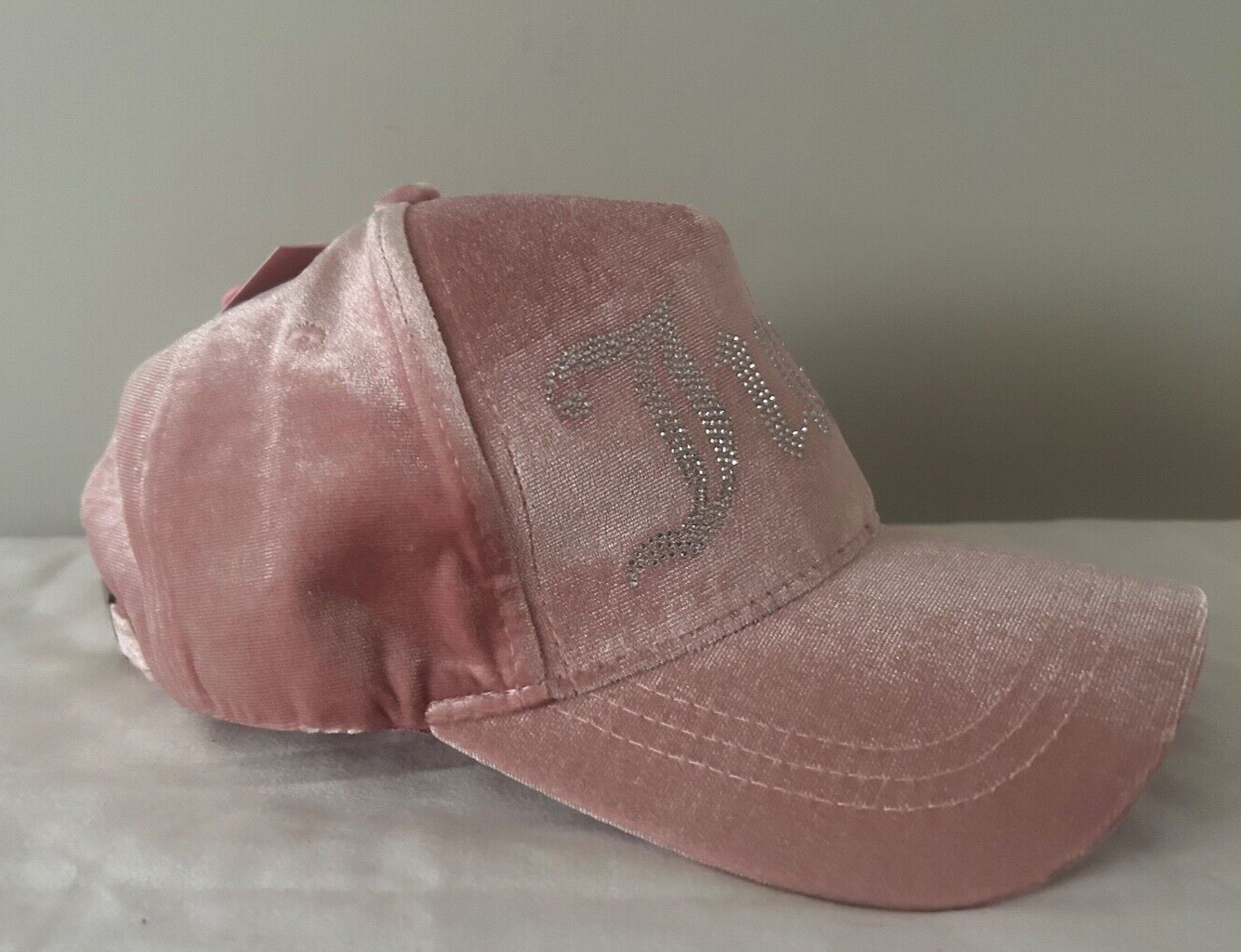 NEW ! NWT JUICY COUTURE Velour Bling Logo Hat Pink