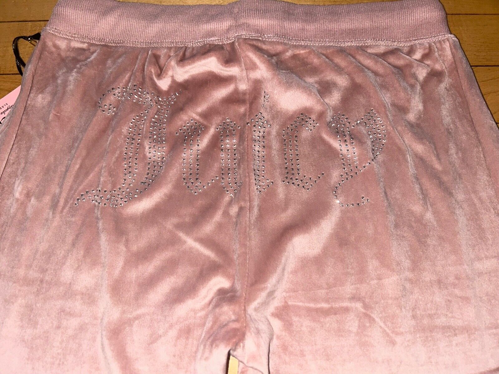 NEW ! NWT JUICY COUTURE Velour OG Big Bling Sweatpants in Coco Kiss Size M