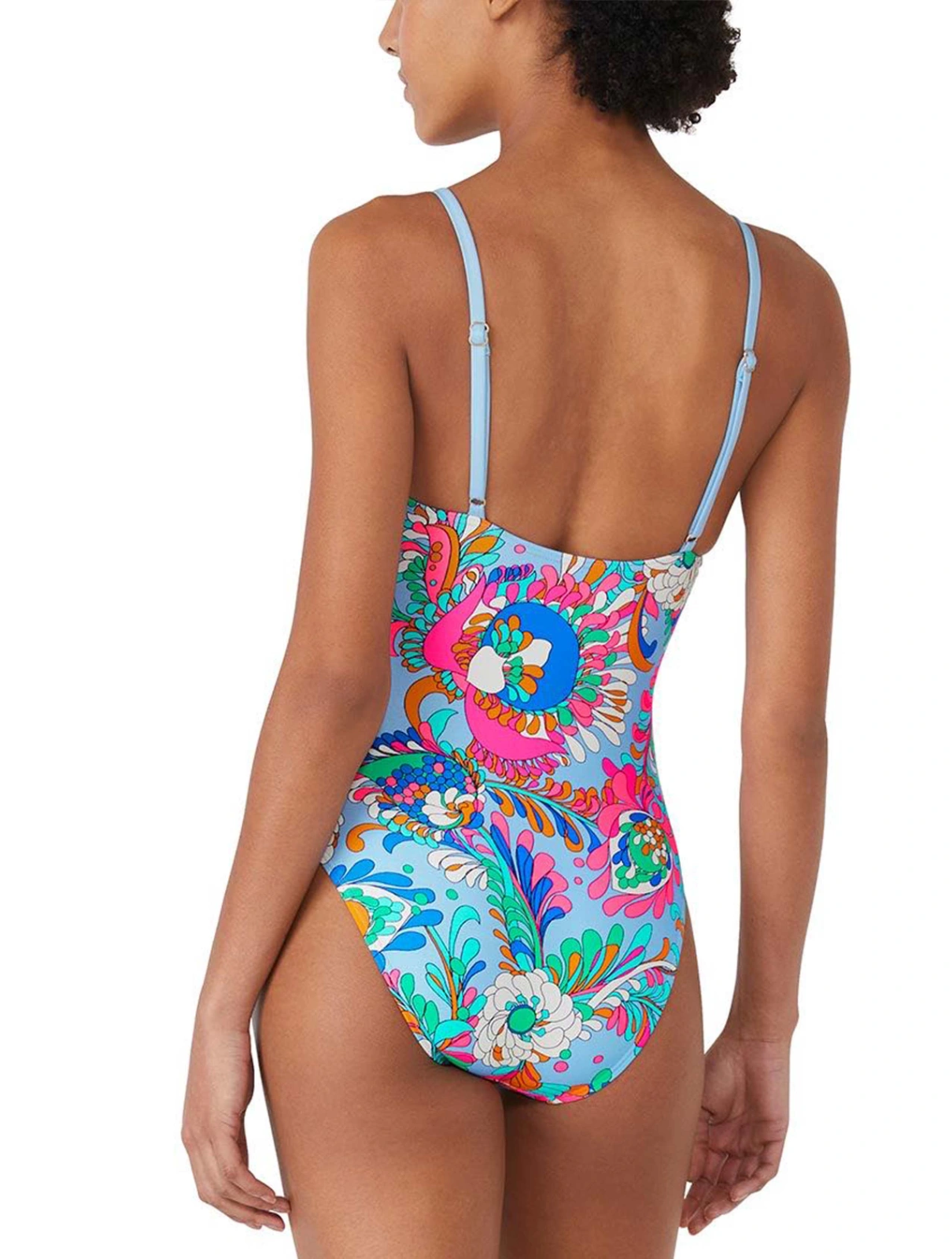 NEW ! NWT KATE SPADE One Piece Swimsuit Sea Garden Spring Water Size S