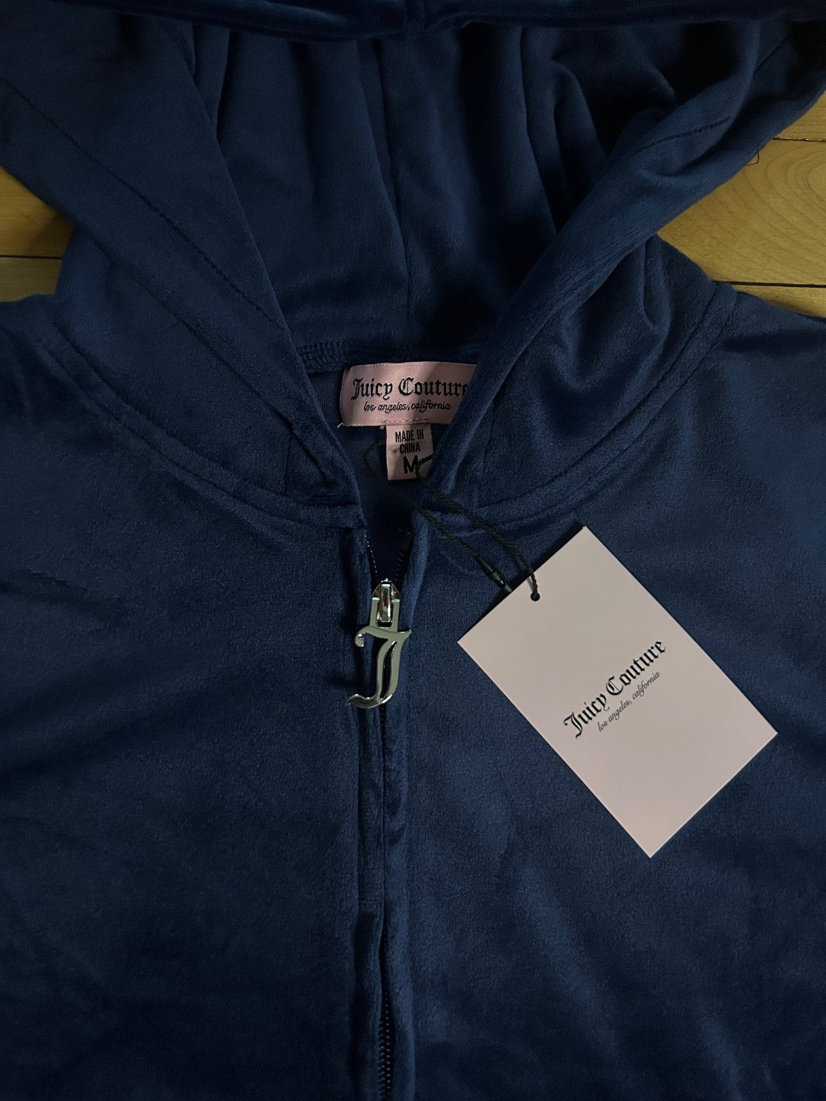 NEW! NWT JUICY COUTURE Velour OG Bling Tracksuit Set in Atlantis Blue Size M