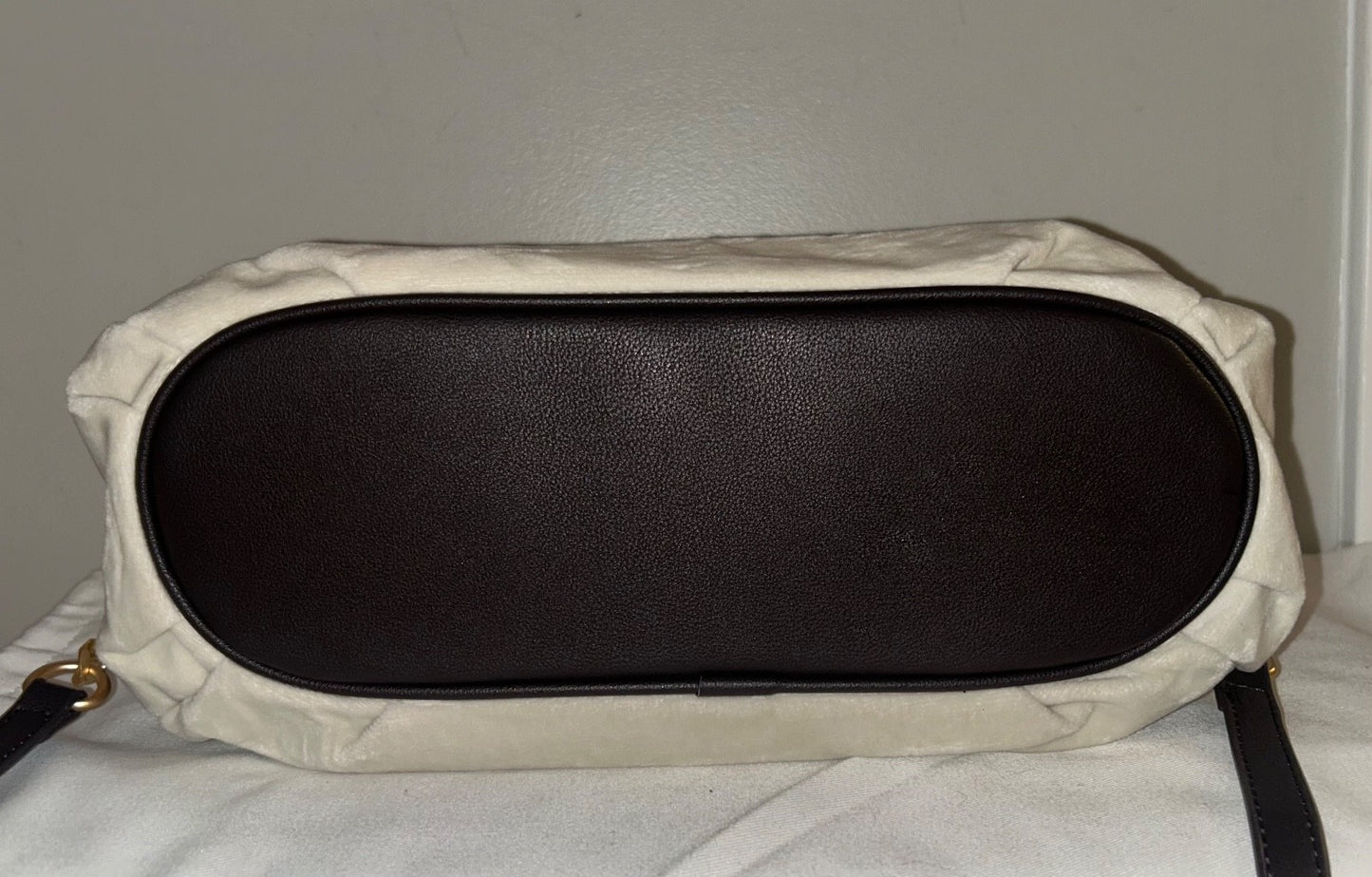 NEW! NWT JUICY COUTURE The Key To Juicy Velour Satchel Bag Crystal Ivory