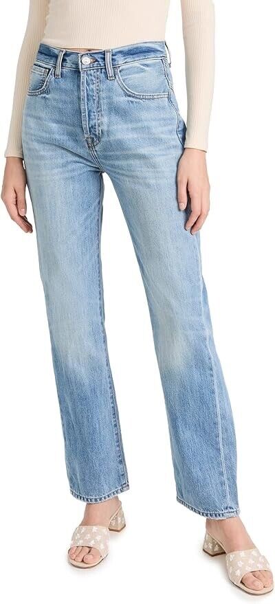 $248 NEW! NWT 7 FOR ALL MANKIND Easy Straight Star Panel Jeans Size 26