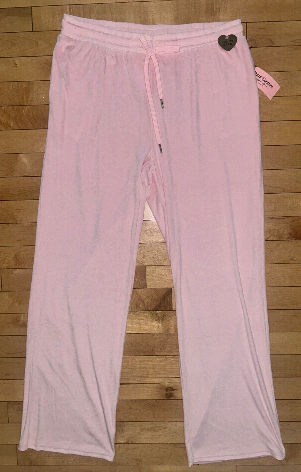 NEW ! NWT JUICY COUTURE Velour OG Big Bling Sweatpants in Lola Pink Size L