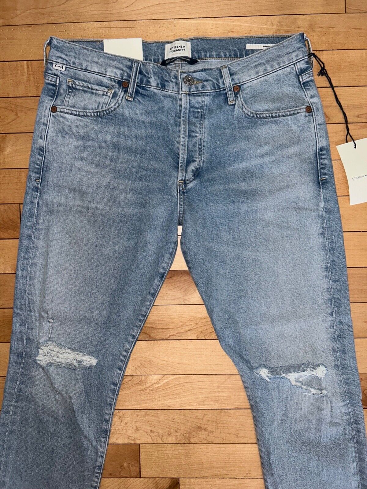 $228 NEW! NWT CITIZENS OF HUMANITY Emerson Slim Boyfriend Jean Sugarcoat Size 27