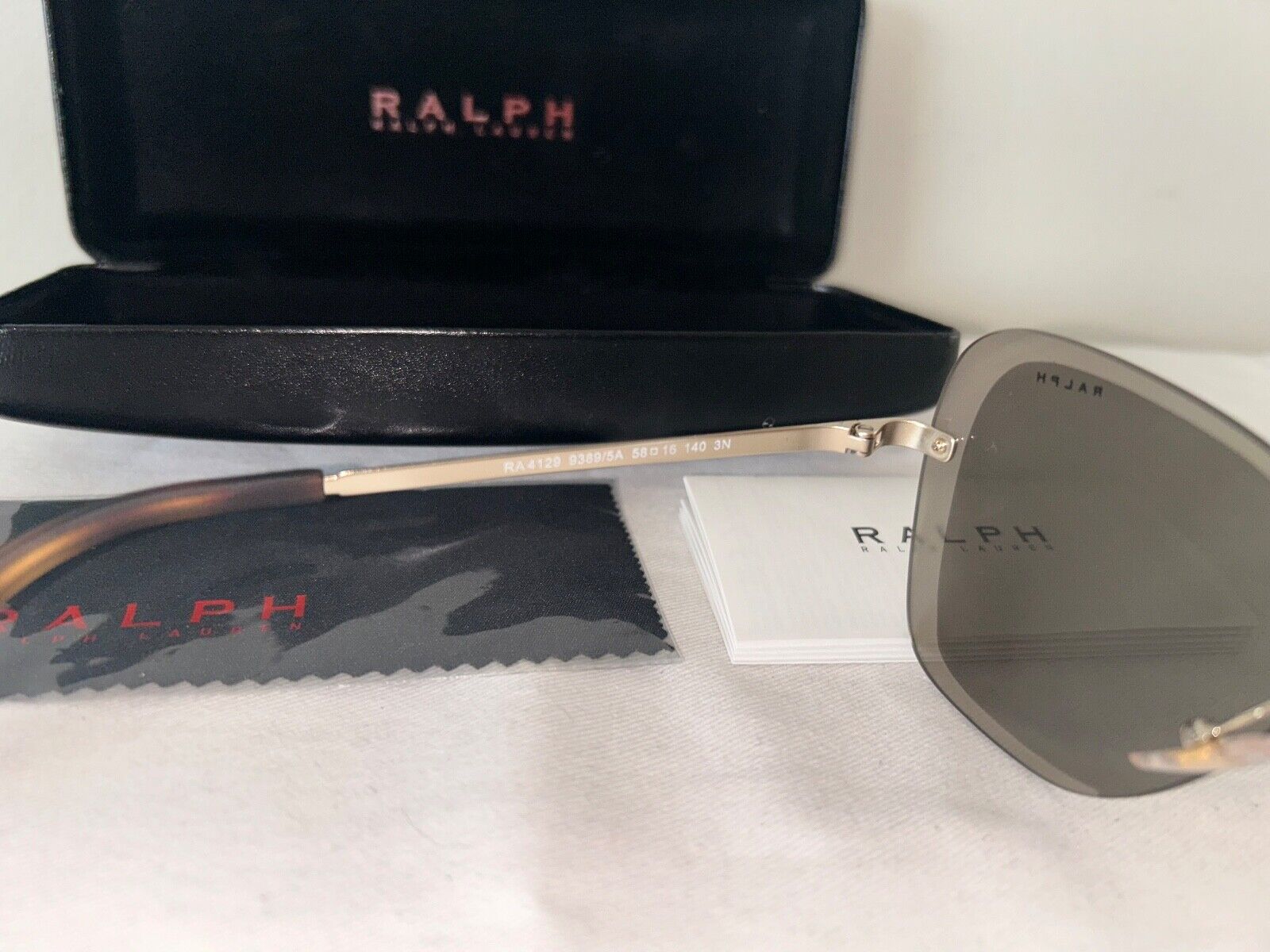 NEW! RALPH LAUREN RA4129 Butterfly Mirrored Sunglasses Light Gold Brown