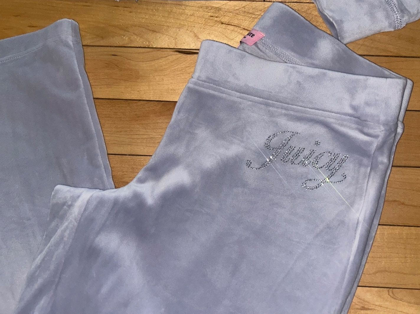 NEW! NWT JUICY COUTURE Velour OG Bling Tracksuit Set in Lavendar Haze Size S