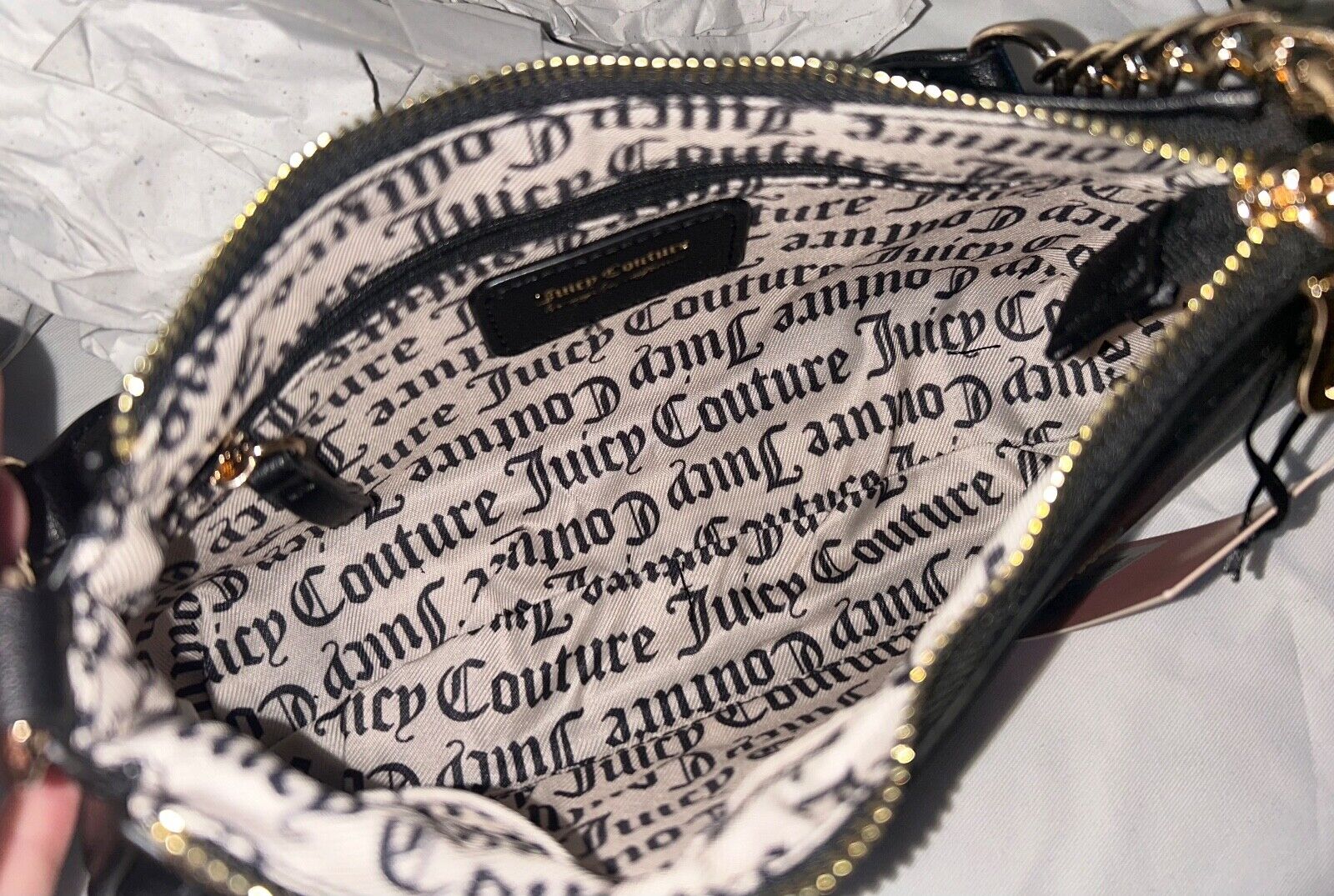 NEW! NWT JUICY COUTURE Obsession Shoulder Bag Black Liquorice