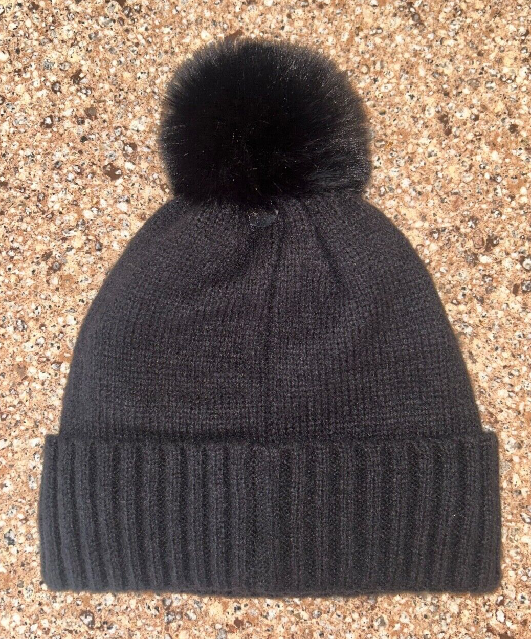 NEW ! NWT JUICY COUTURE Bling Logo Pom Beanie Hat Black