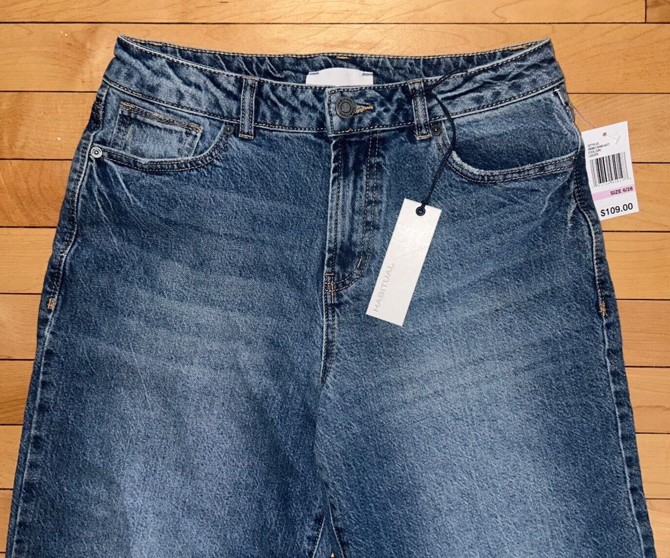 NEW ! NWT HABITUAL Denver High Rise Wide Leg Jean in Lagoon Size 28