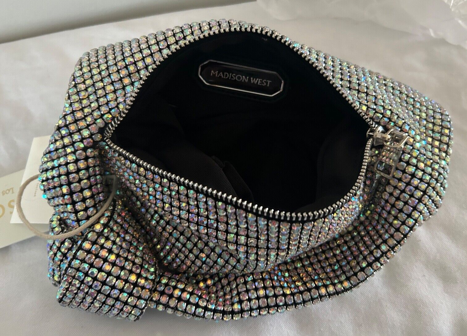 NEW ! NWT MADISON WEST Crystal Rhinestone Shoulder Bag