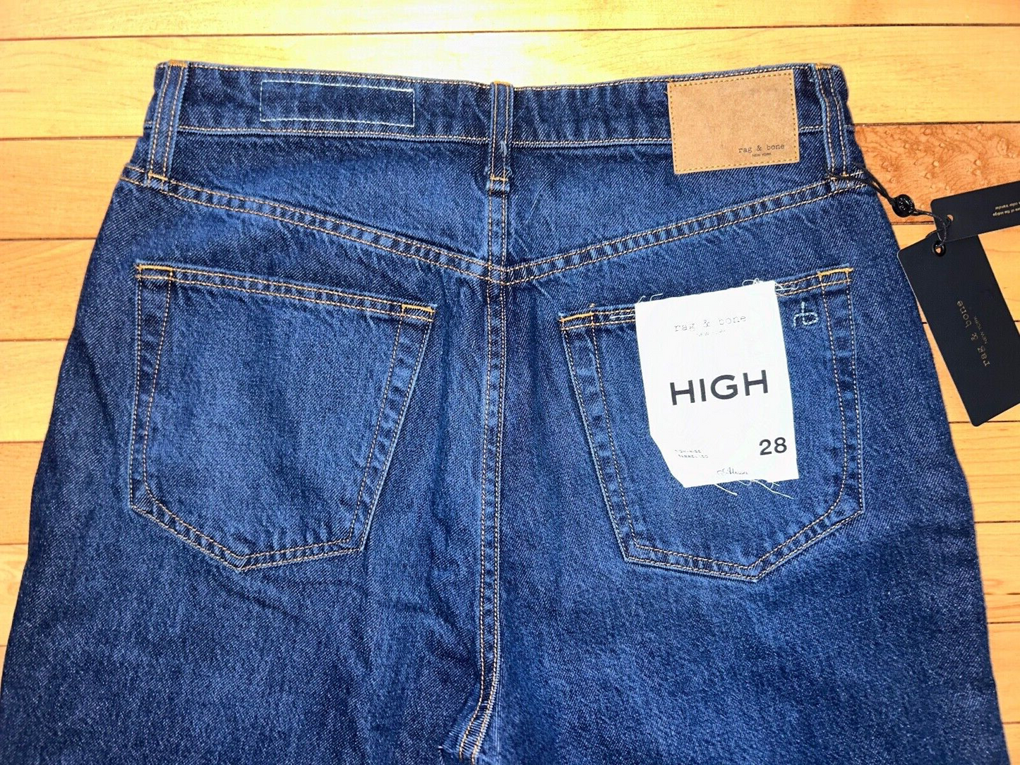 $225 NEW! NWT RAG & BONE Alissa High Rise Jean in Clementine Dark Wash Size 28