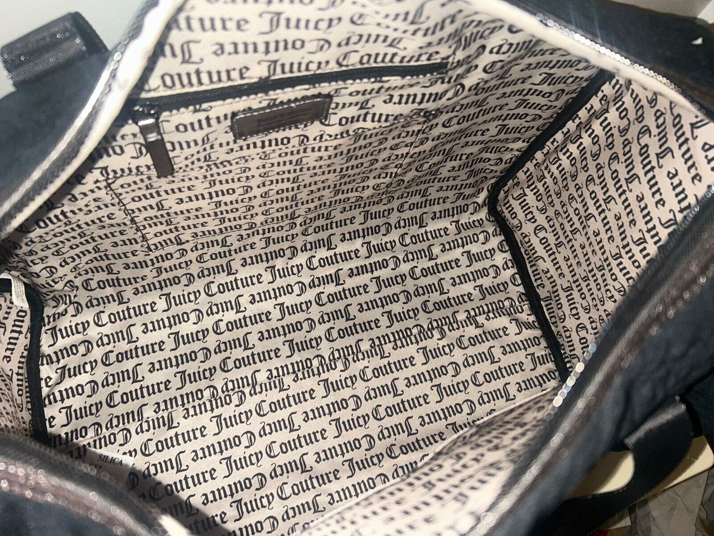 NEW! NWT JUICY COUTURE Vintage Dreams Velour Weekender Bag Black Liquorice