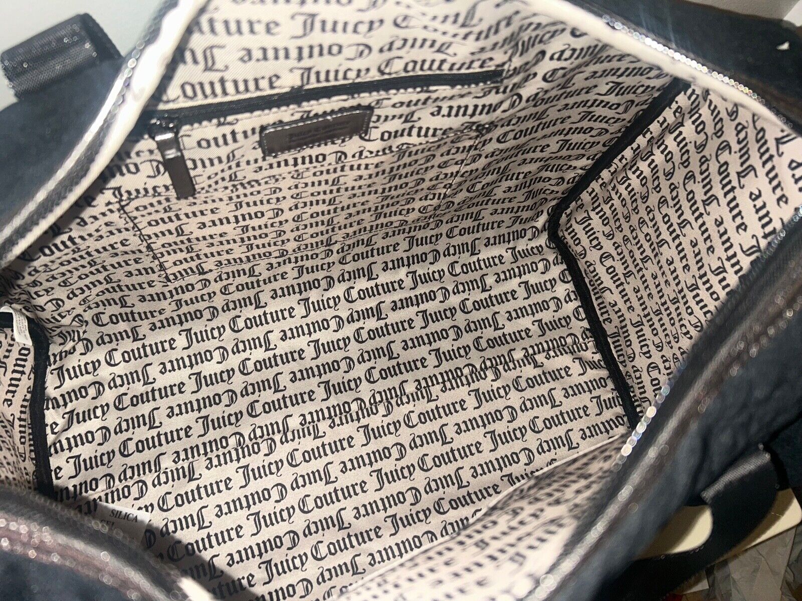 NEW! NWT JUICY COUTURE Vintage Dreams Velour Weekender Bag Black Liquorice