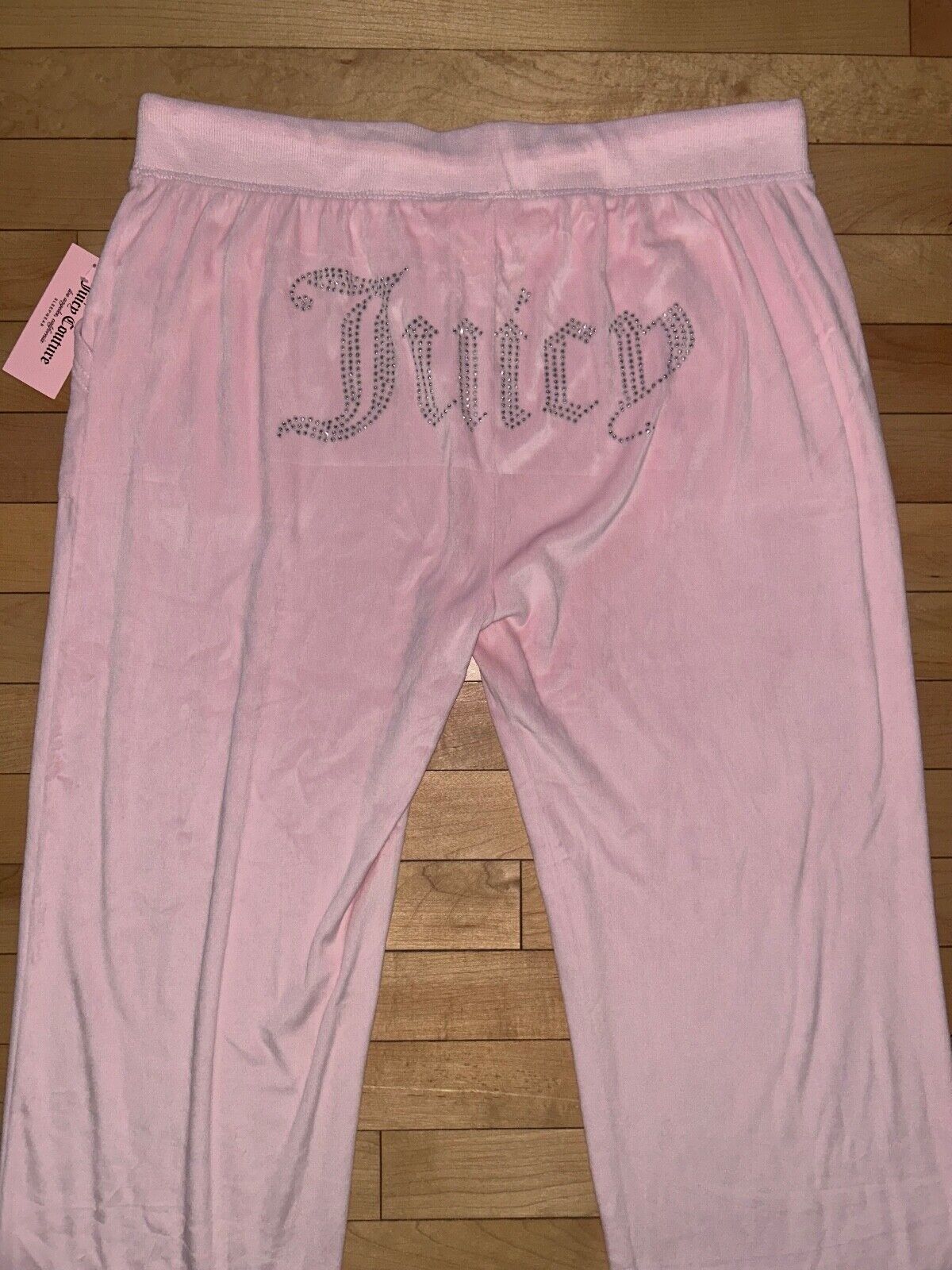 NEW ! NWT JUICY COUTURE Velour OG Big Bling Sweatpants in Lola Pink Size M