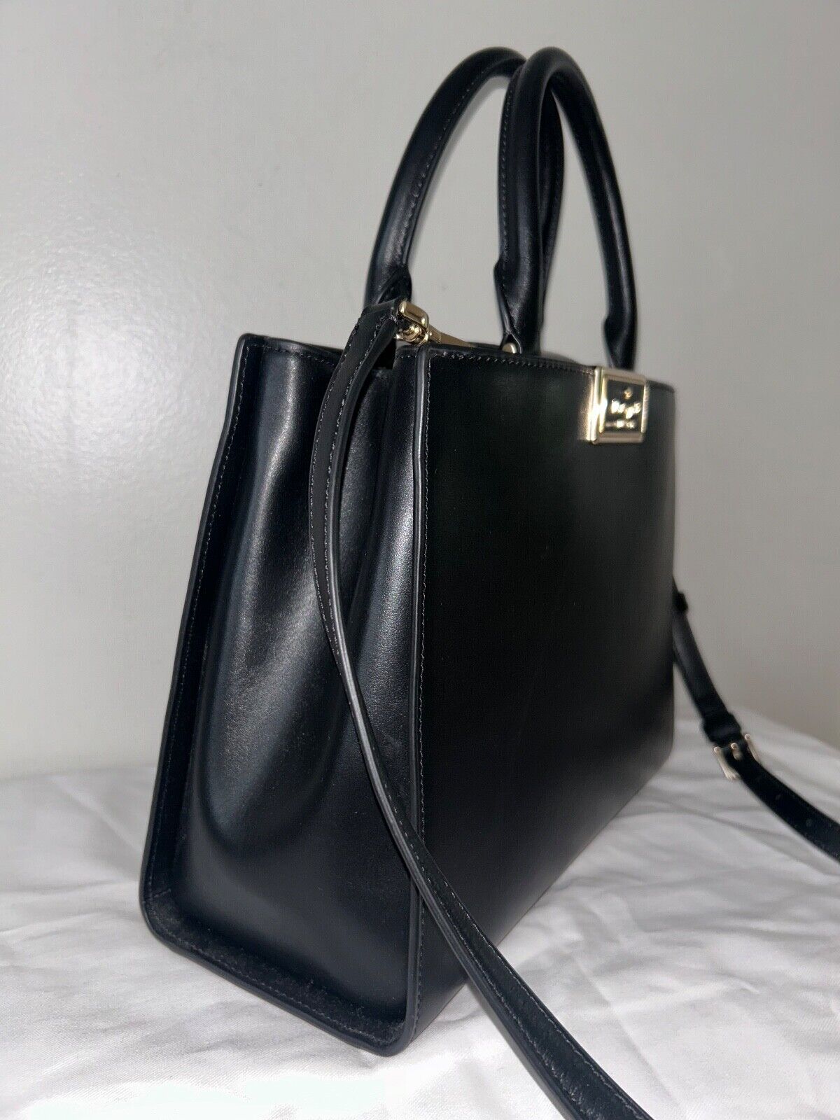 $ 499 NEW! NWT KATE SPADE Reegan Smooth Leather Satchel Black