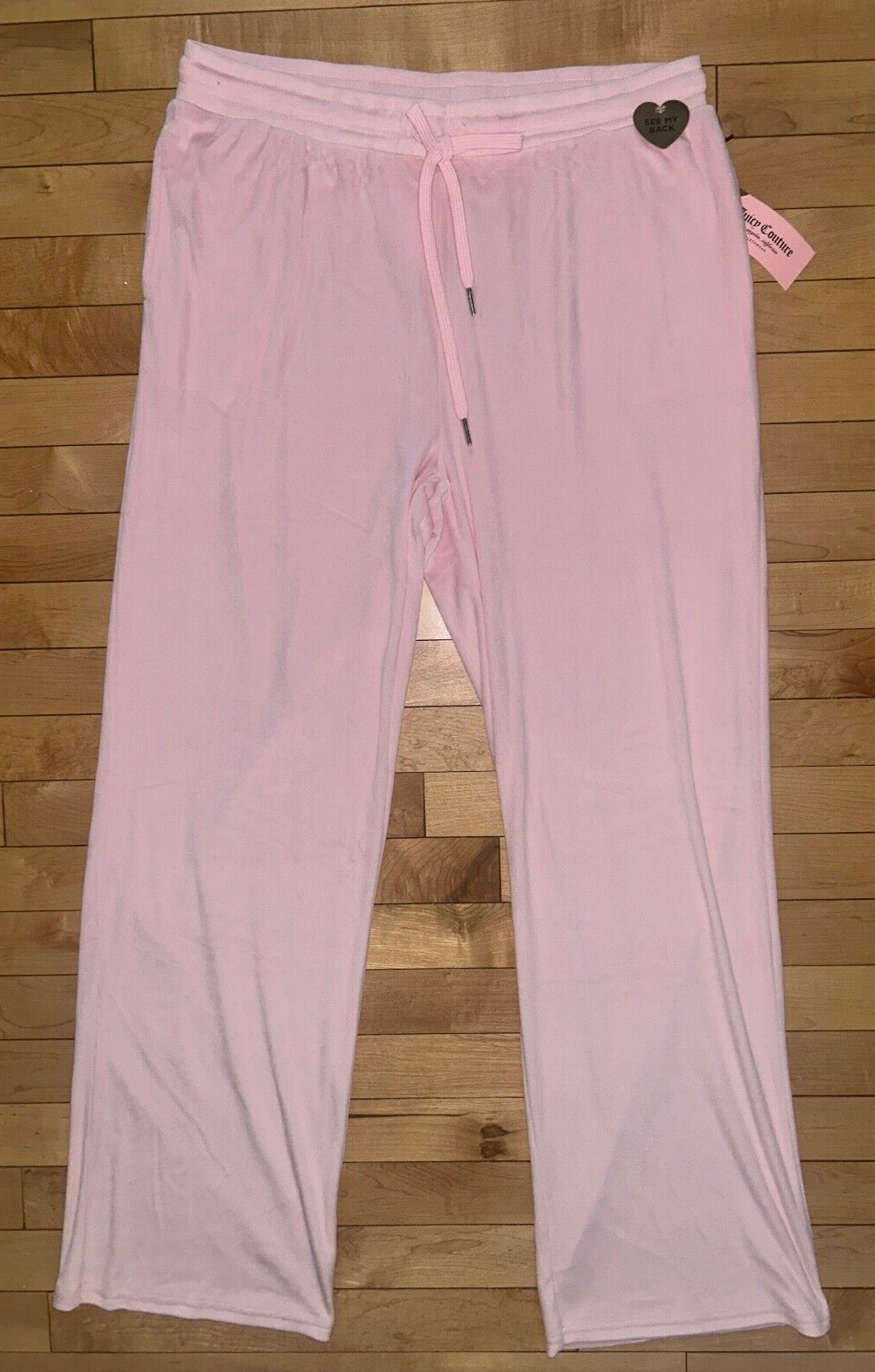 NEW ! NWT JUICY COUTURE Velour OG Big Bling Sweatpants in Lola Pink Size M