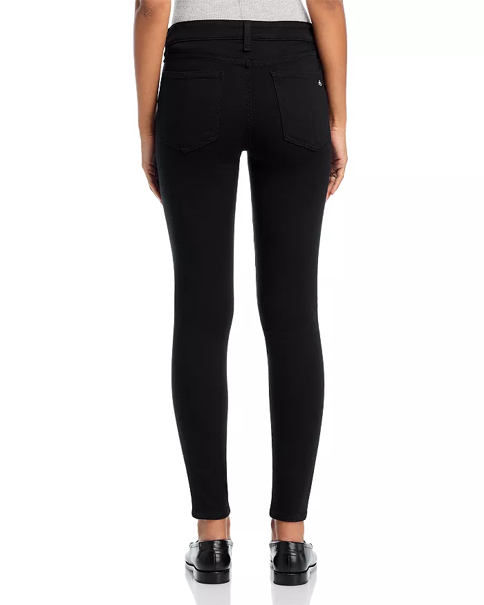 NEW! NWT RAG & BONE Flexi Nina High-Rise Skinny Jean Black Size 25