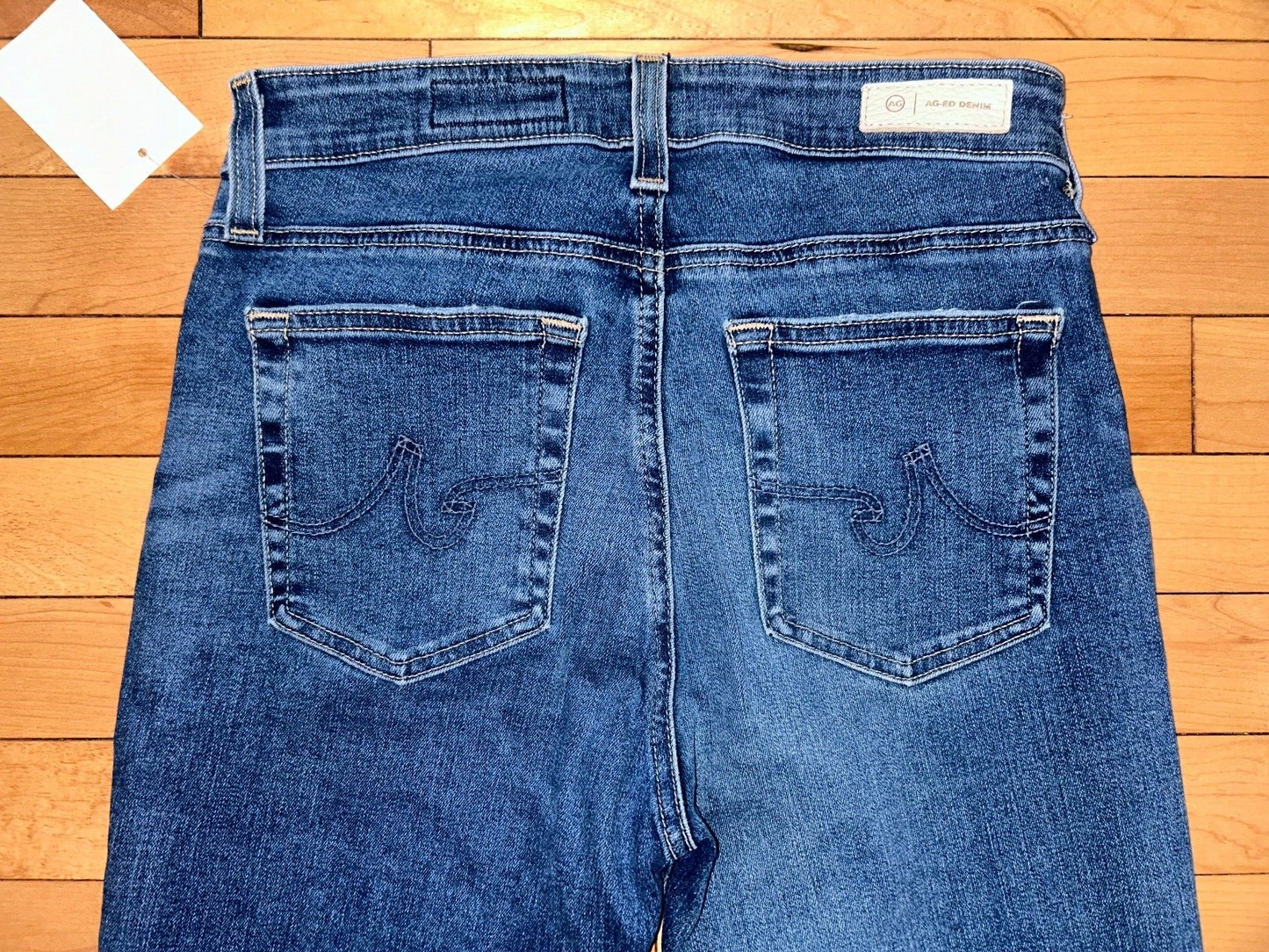 $225 NEW ! NWT AG Adriano Goldschmied Mari Crop High-Rise Straight Jeans Size 26