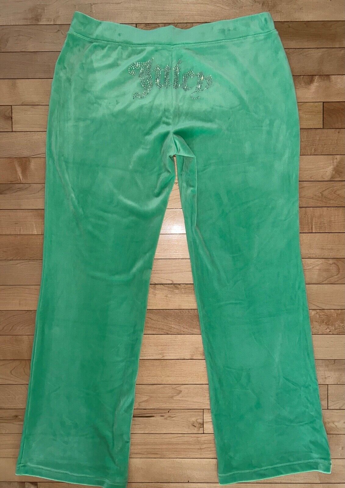 NEW ! NWT JUICY COUTURE Velour Y2K OG Bling Sweatpants Green Size L