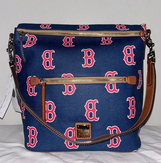 $328 NEW! NWT DOONEY & BOURKE MLB Red Sox Large Sac Shoulder Bag Navy