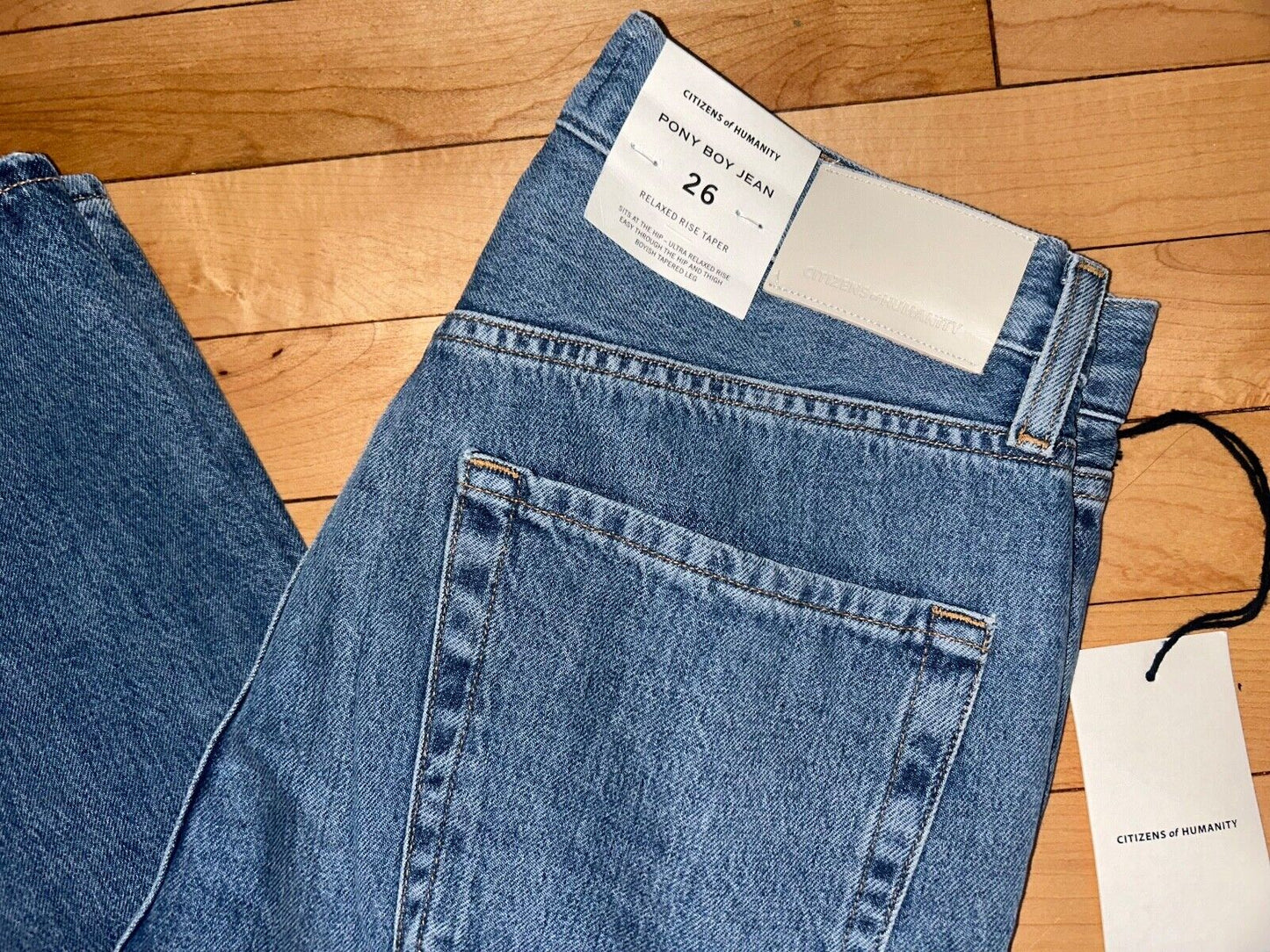 $258 NEW! NWT CITIZENS OF HUMANITY Pony Boy Slouchy Jean Pool Side Size 26