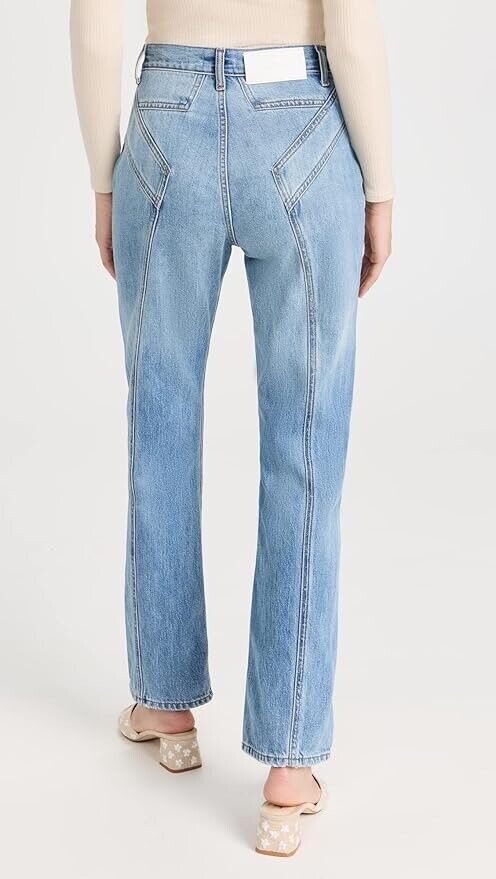 $248 NEW! NWT 7 FOR ALL MANKIND Easy Straight Star Panel Jeans Size 26