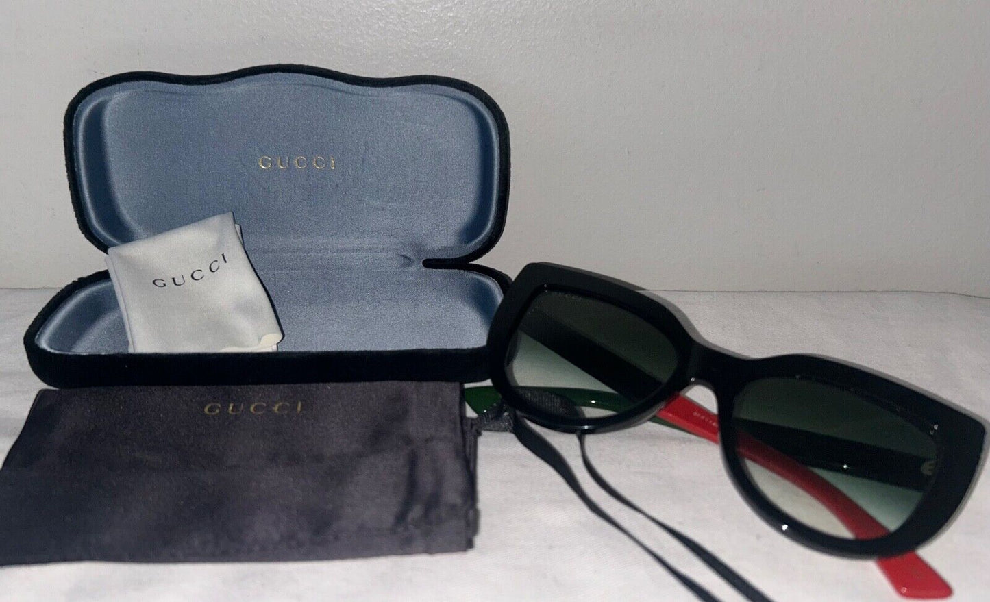 NEW! NWT GUCCI Cat-Eye 53MM Sunglasses Black GG0164SN