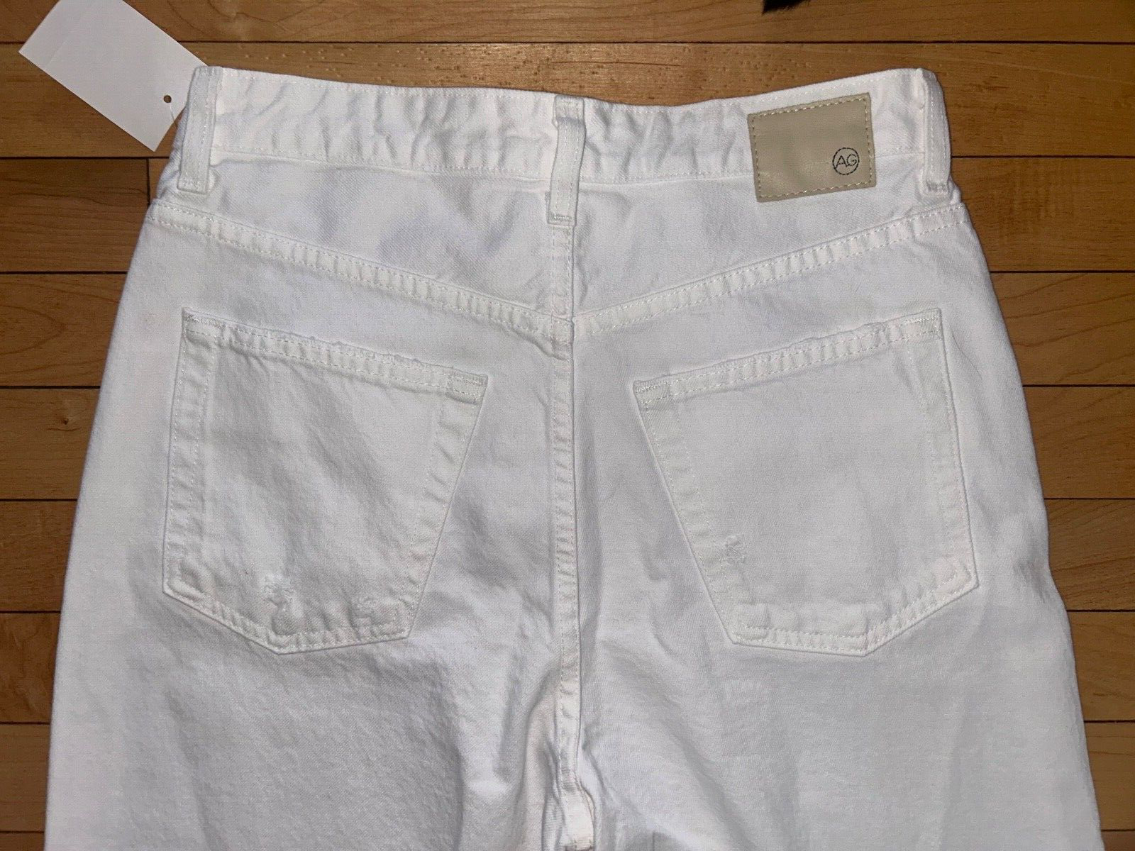 NEW ! NWT AG Adriano Goldschmied Knoxx High-Rise Baggy Boyfriend Jean White 27