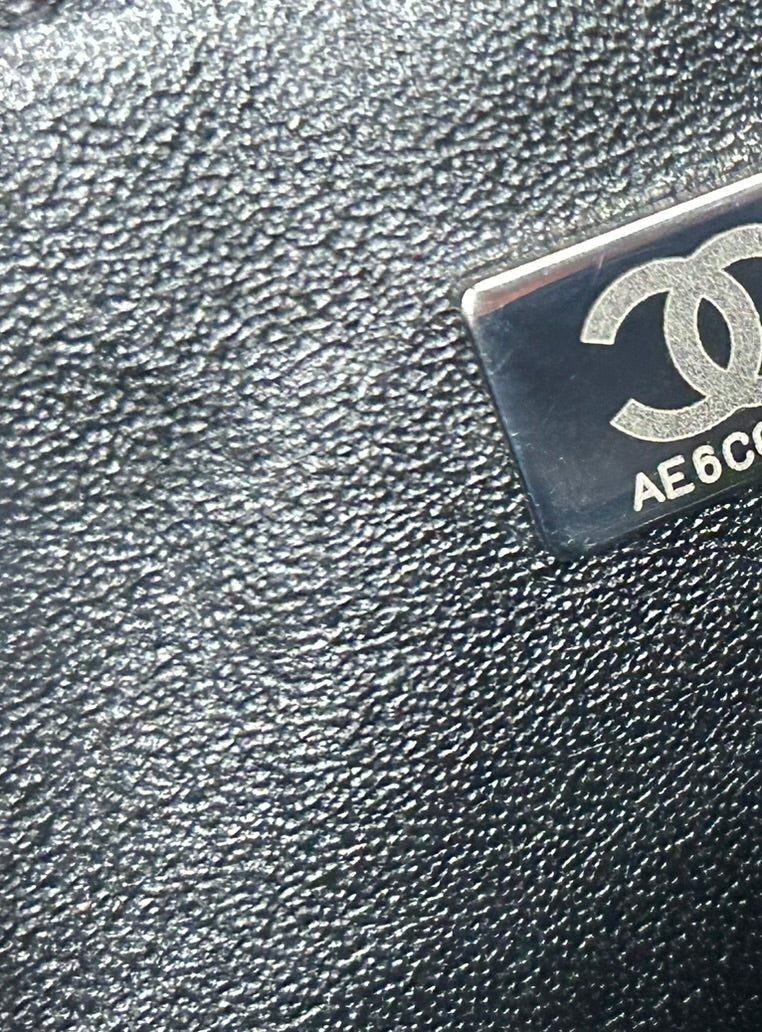 CHANEL "So Black" Mini Square Classic Flap Bag Quilted Lambskin Black