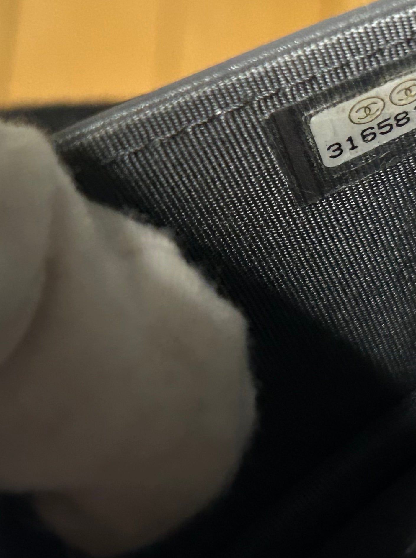 CHANEL Boy Chevron Quilted Caviar Leather Belt Bag in Dark Gray