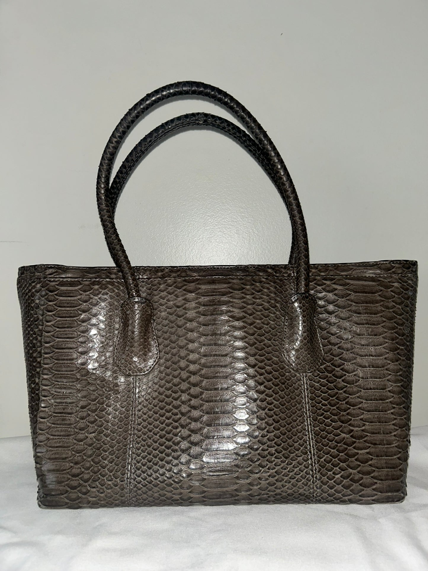 CHANEL Executive Tote Bag Python Dark Gray
